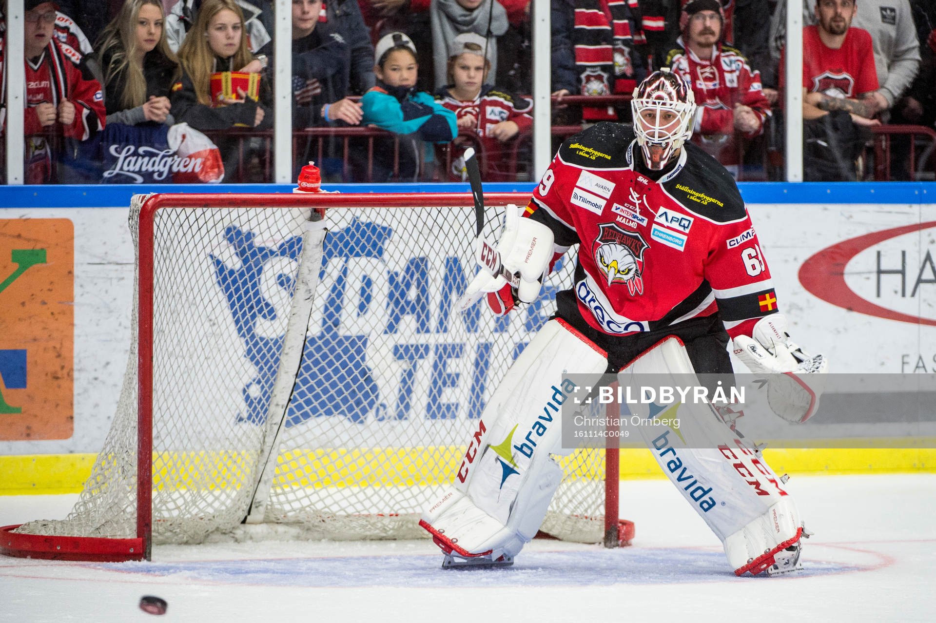 Malmö Redhawks målvakt Oscar Alsenfelt