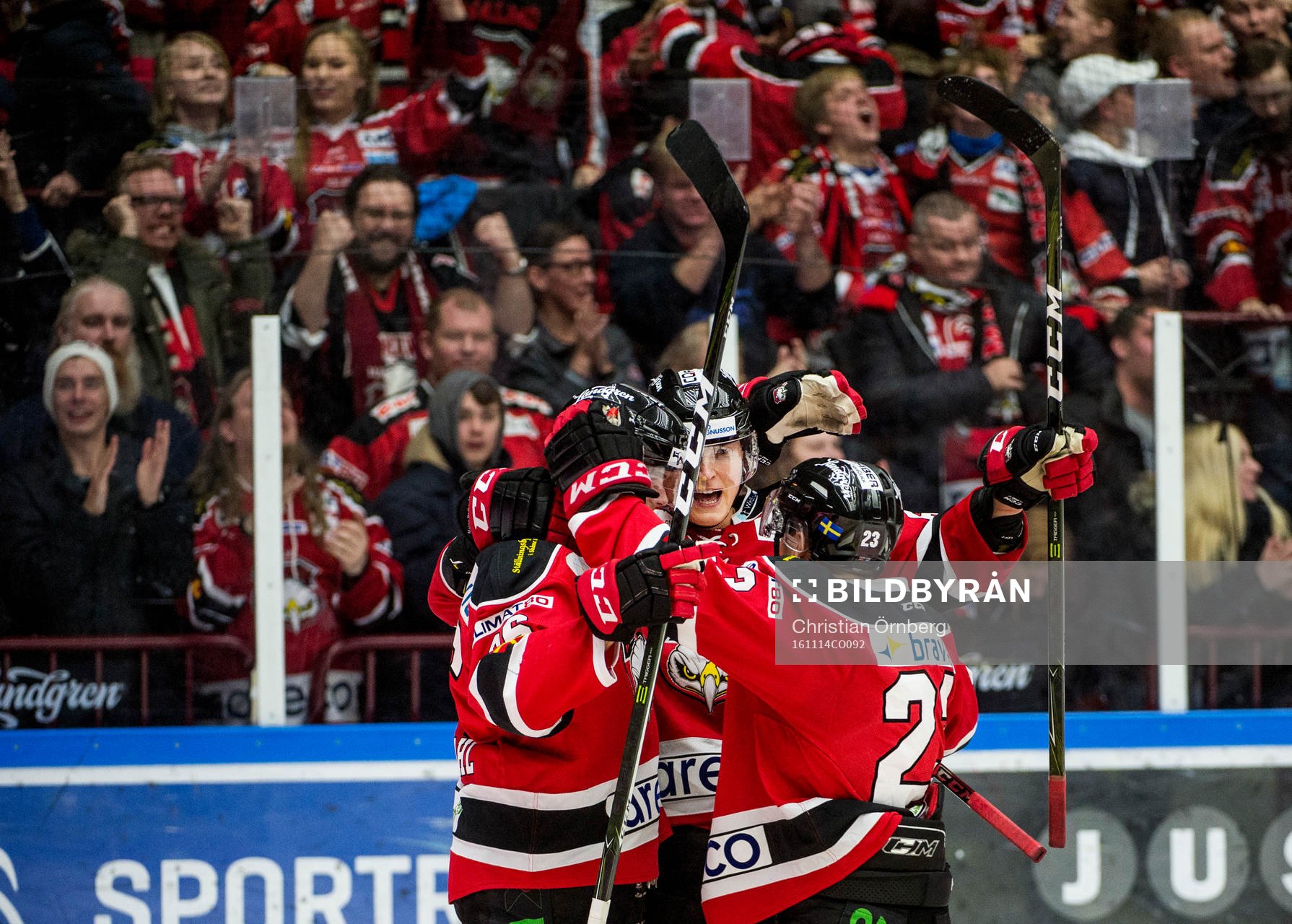 Malmö Redhawks Kim Rosdahl,Fredrik Händemark och