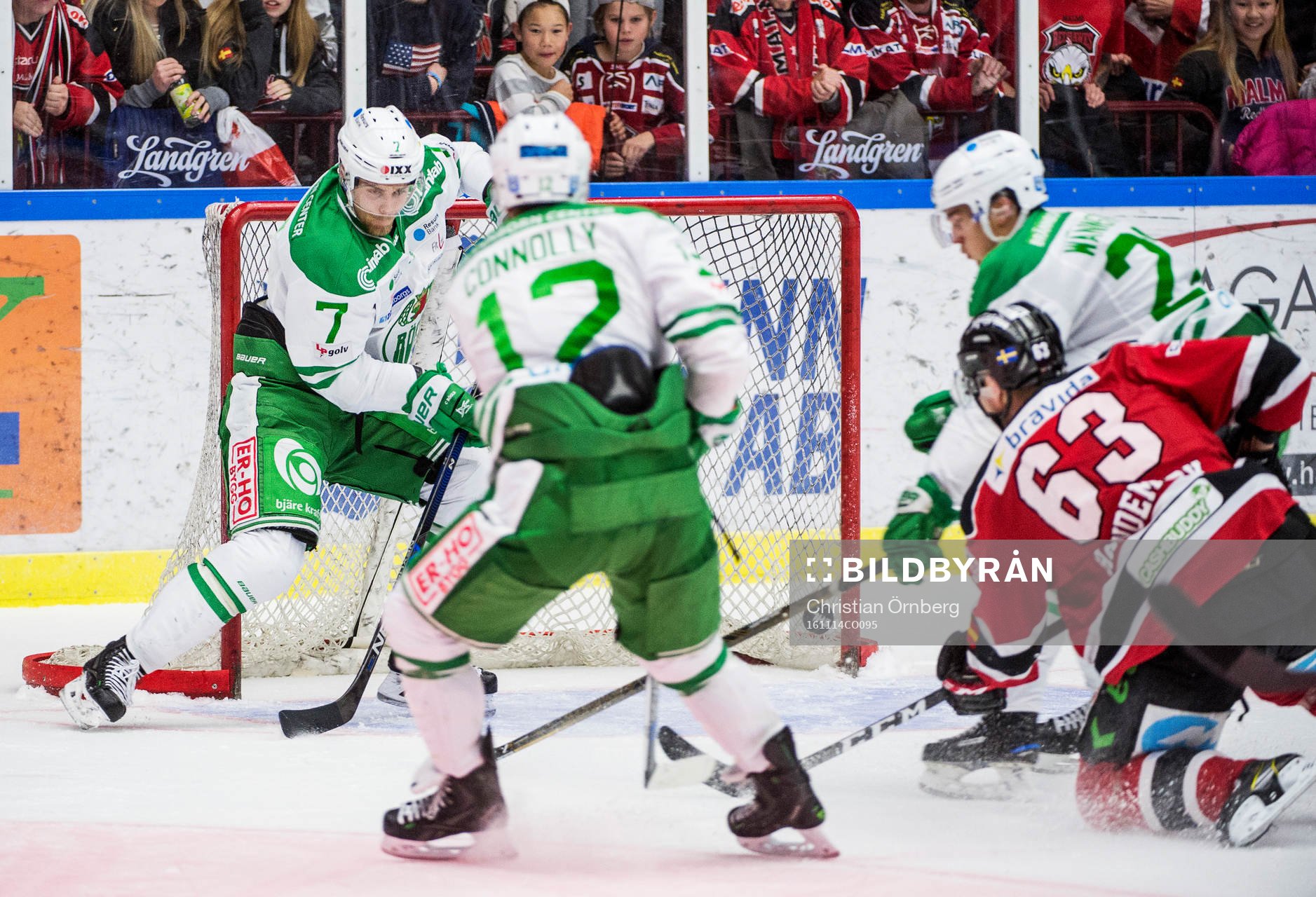 Rögles Patrik Cehlin, Jack Connolly och Sebastian