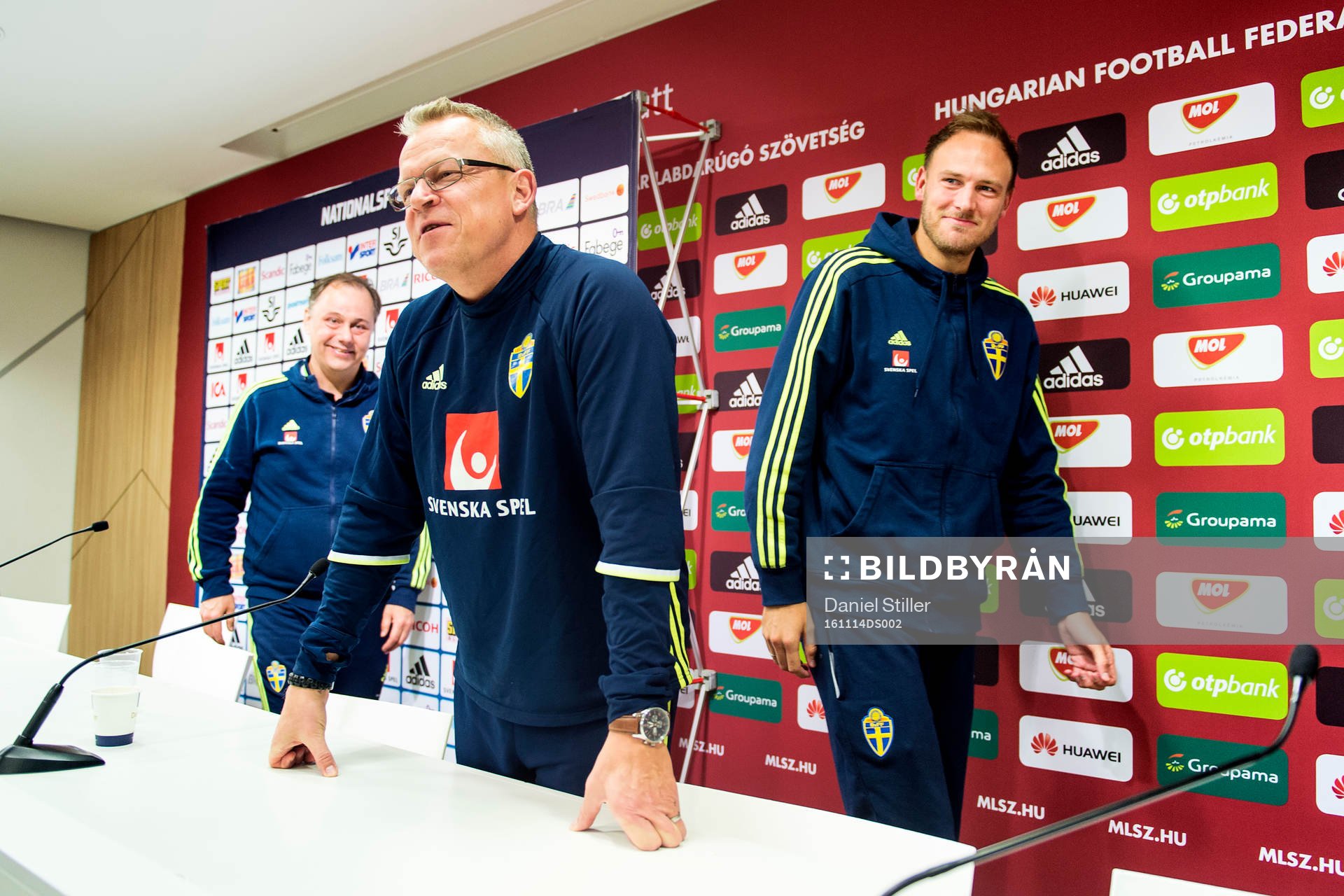 Sveriges förbundskapten Janne Andersson och Andreas