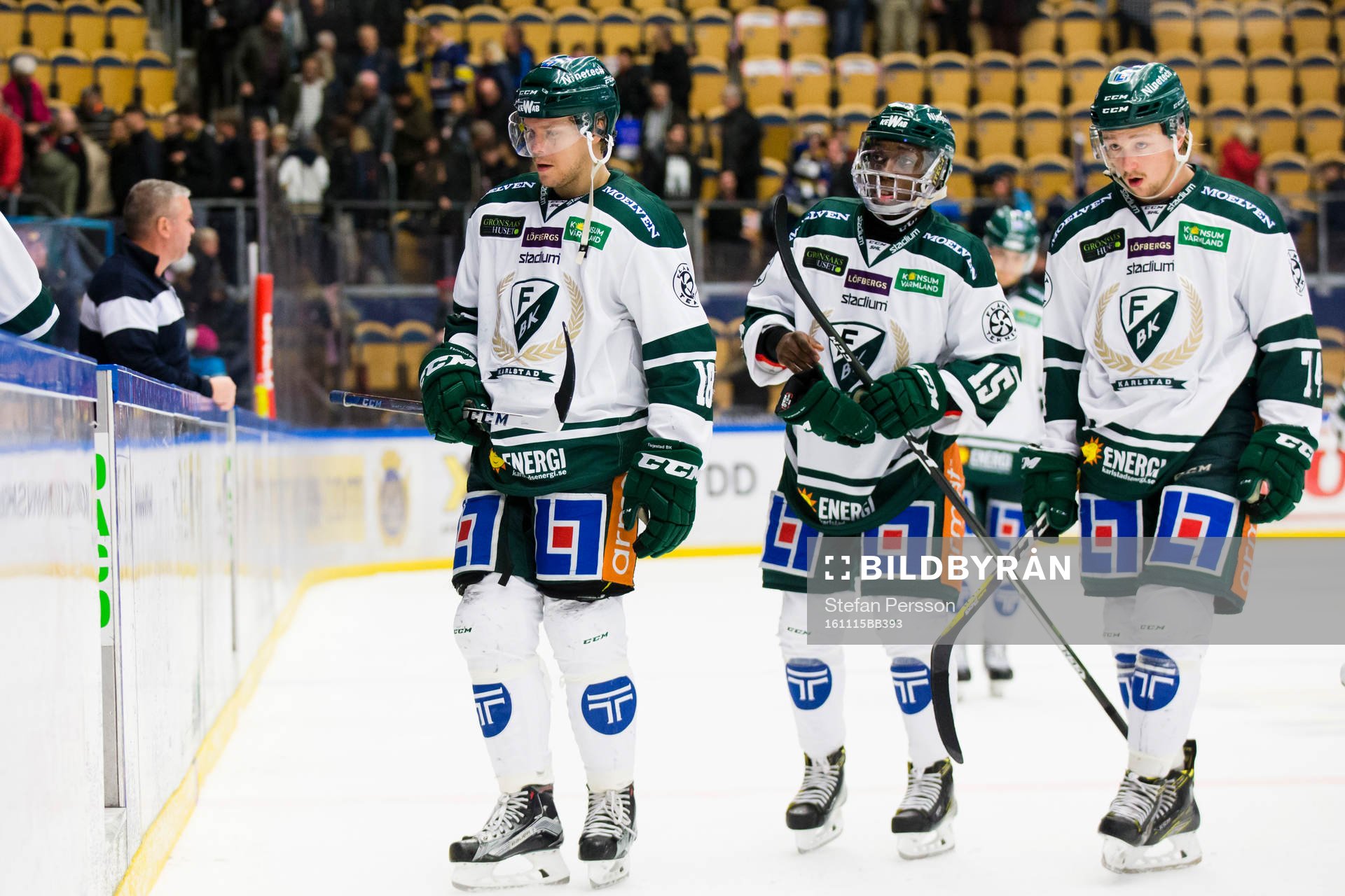 Färjestads Andreas Jämtin, Hugo Enock och Rasmus Asplund