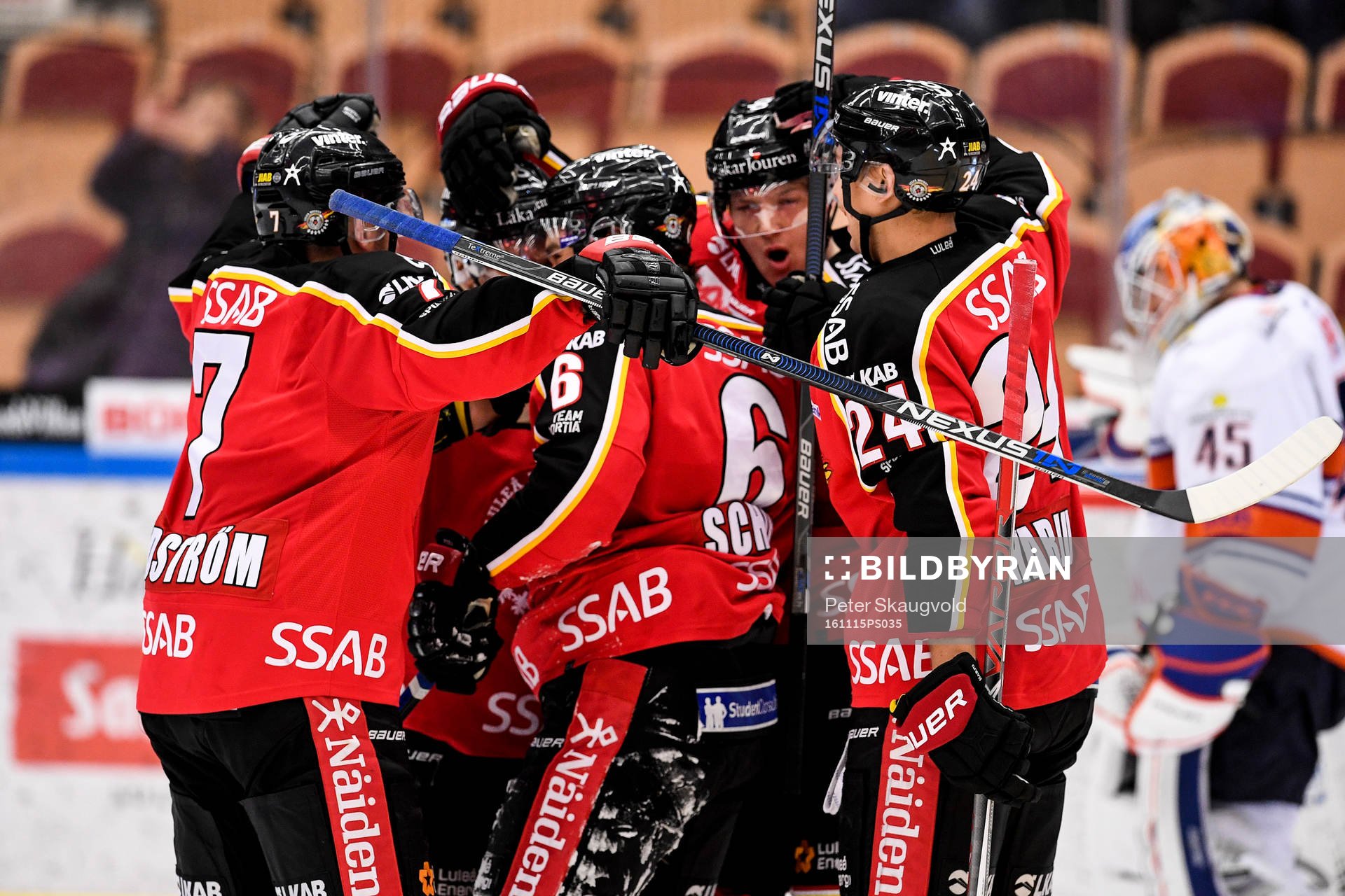 Luleås spelare jublar