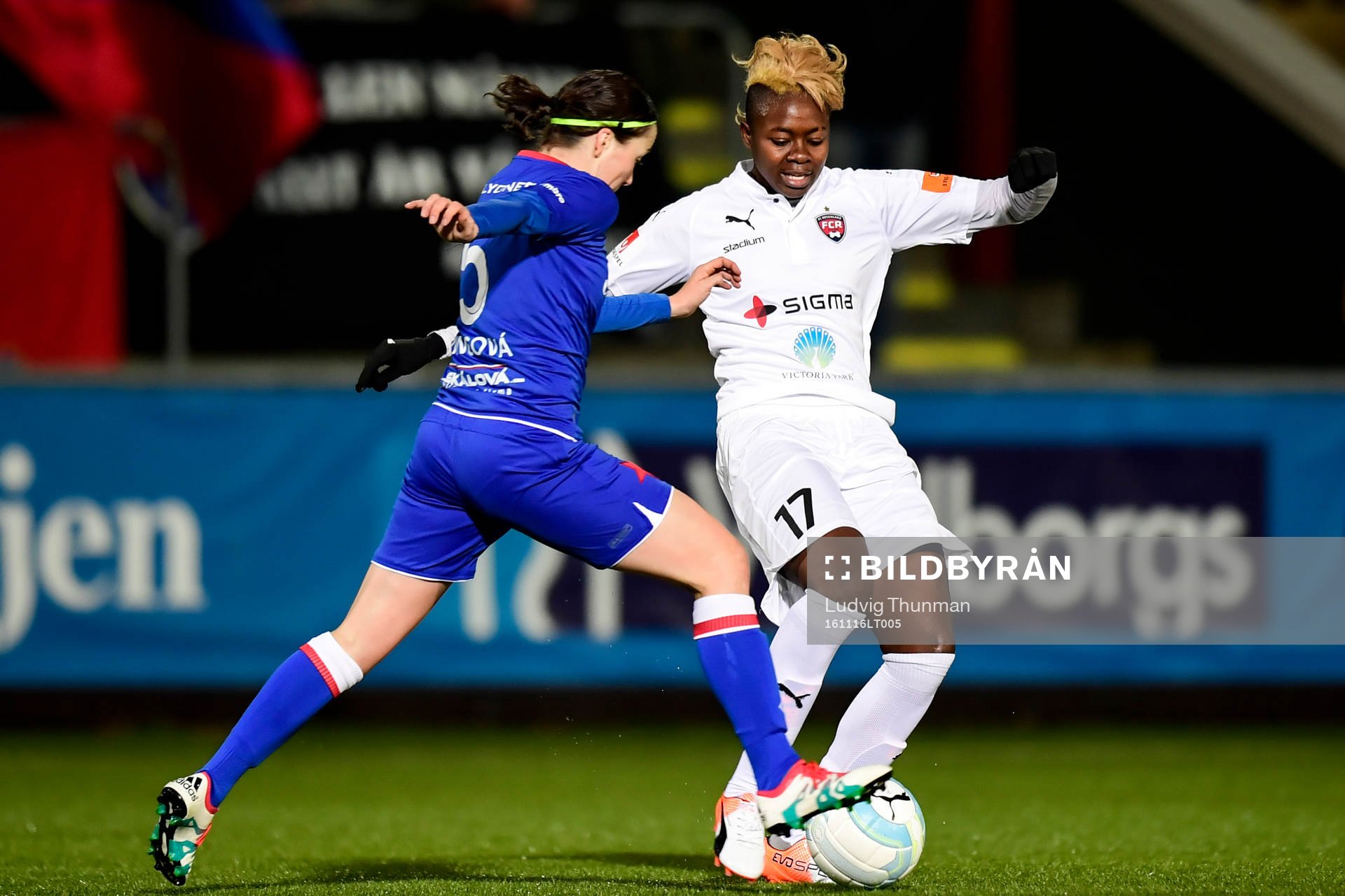 Rosengårds Gaëlle Enganamouit och Slavia Prag Veronika
