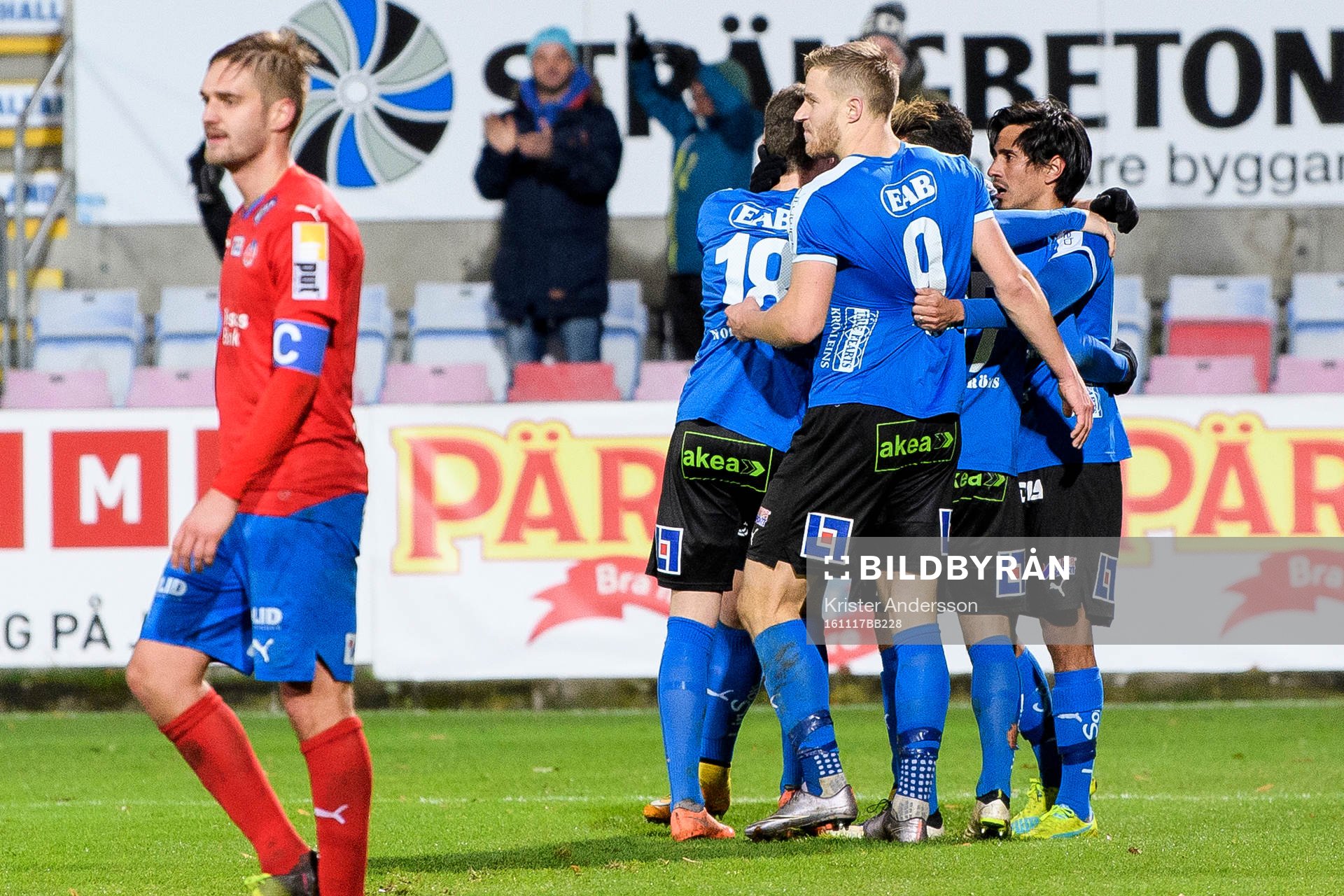 Halmstads spelare jublar