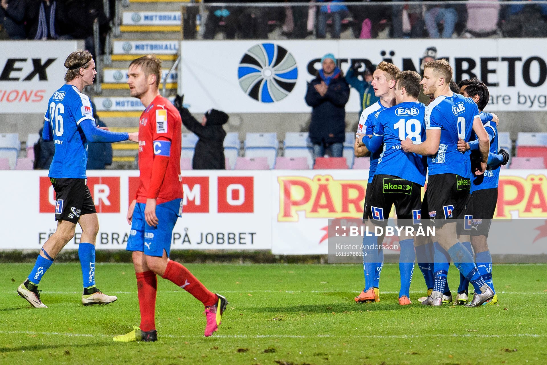 Halmstads spelare jublar