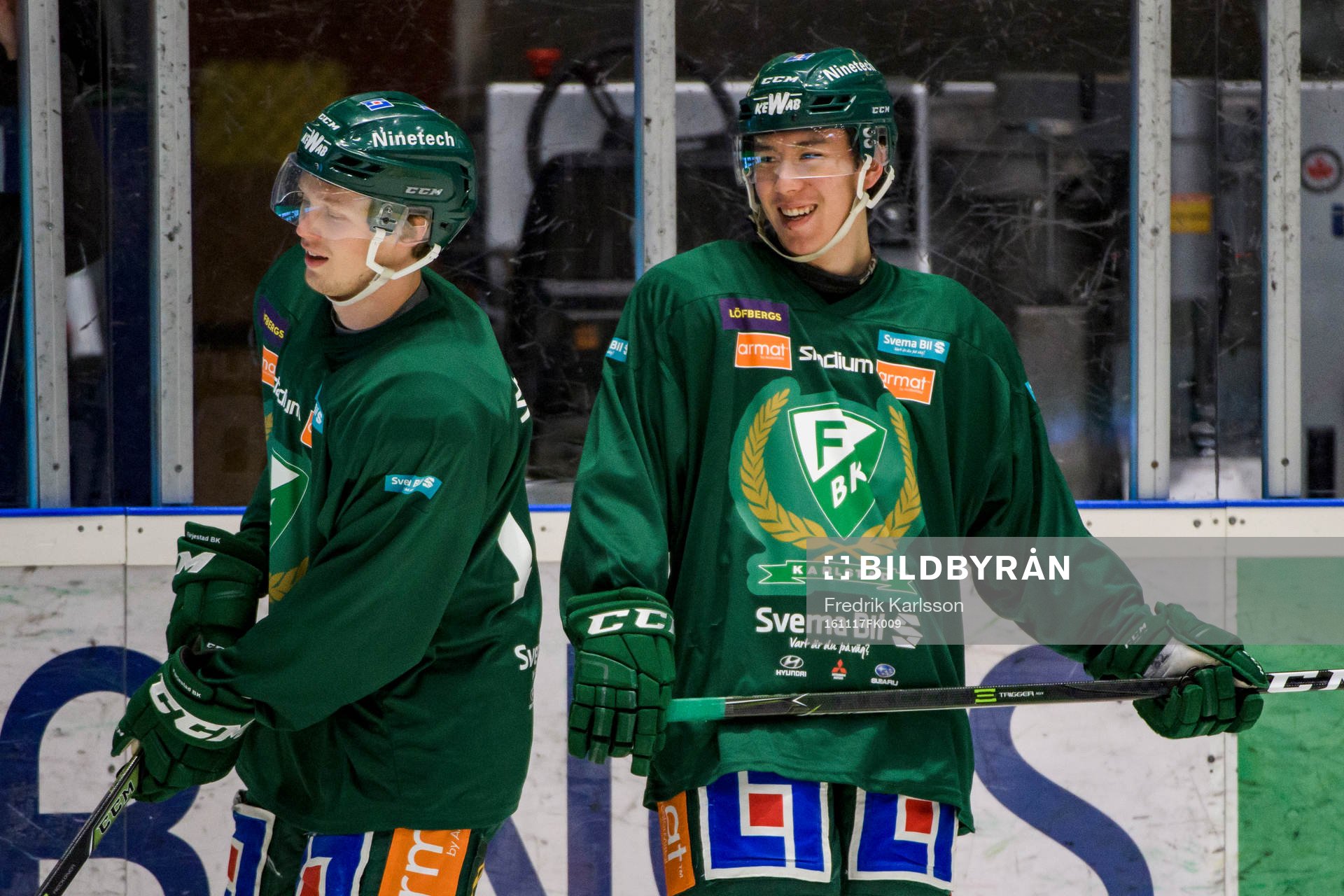 Färjestads Lukas Enqvist och Anton Brandhammar