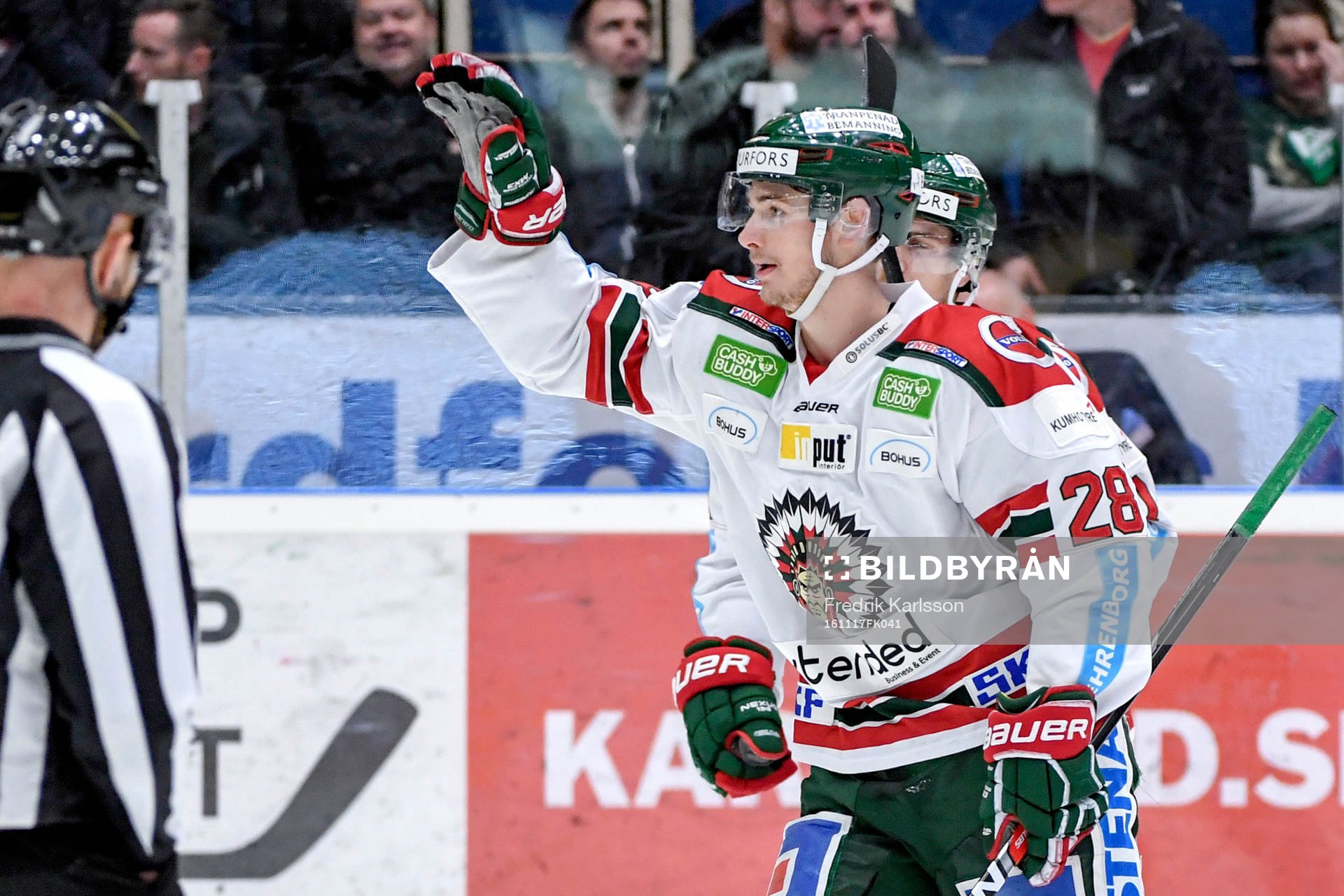 Frölundas Johan Sundström jublar