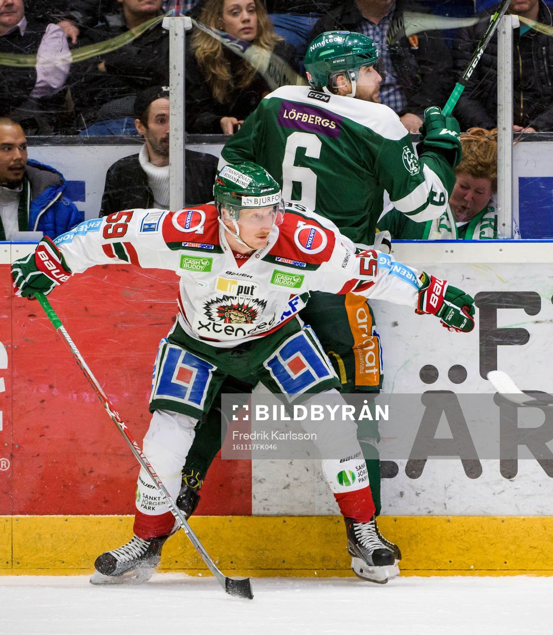 Frölundas Simon Hjalmarsson och Färjestads Mikael