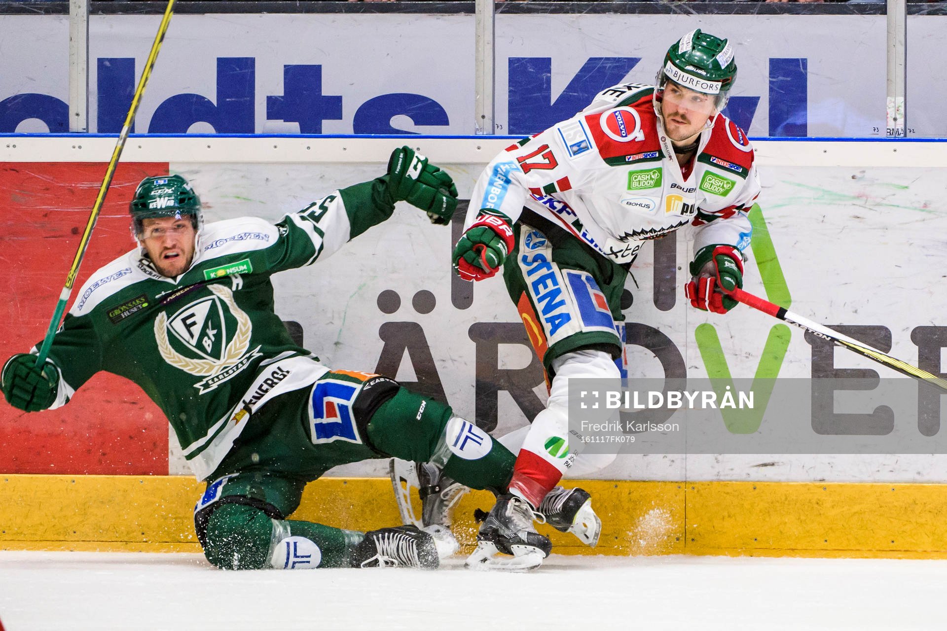 Färjestads Ole-Kristian Tollefsen och Frölundas Sebastian