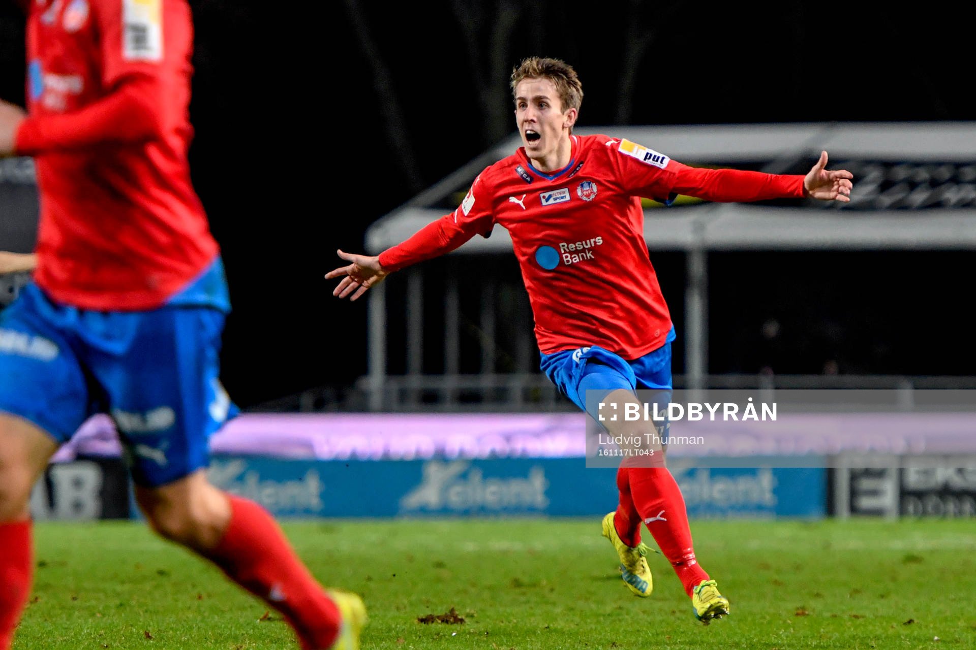 Helsingborgs Adam Eriksson jublar