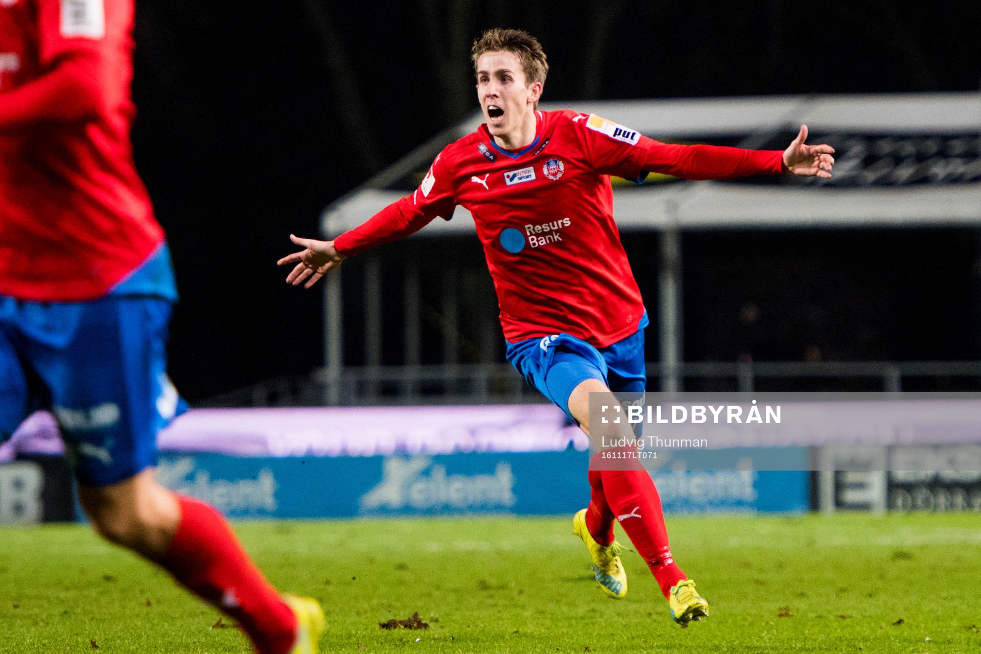 Helsingborgs Adam Eriksson jublar