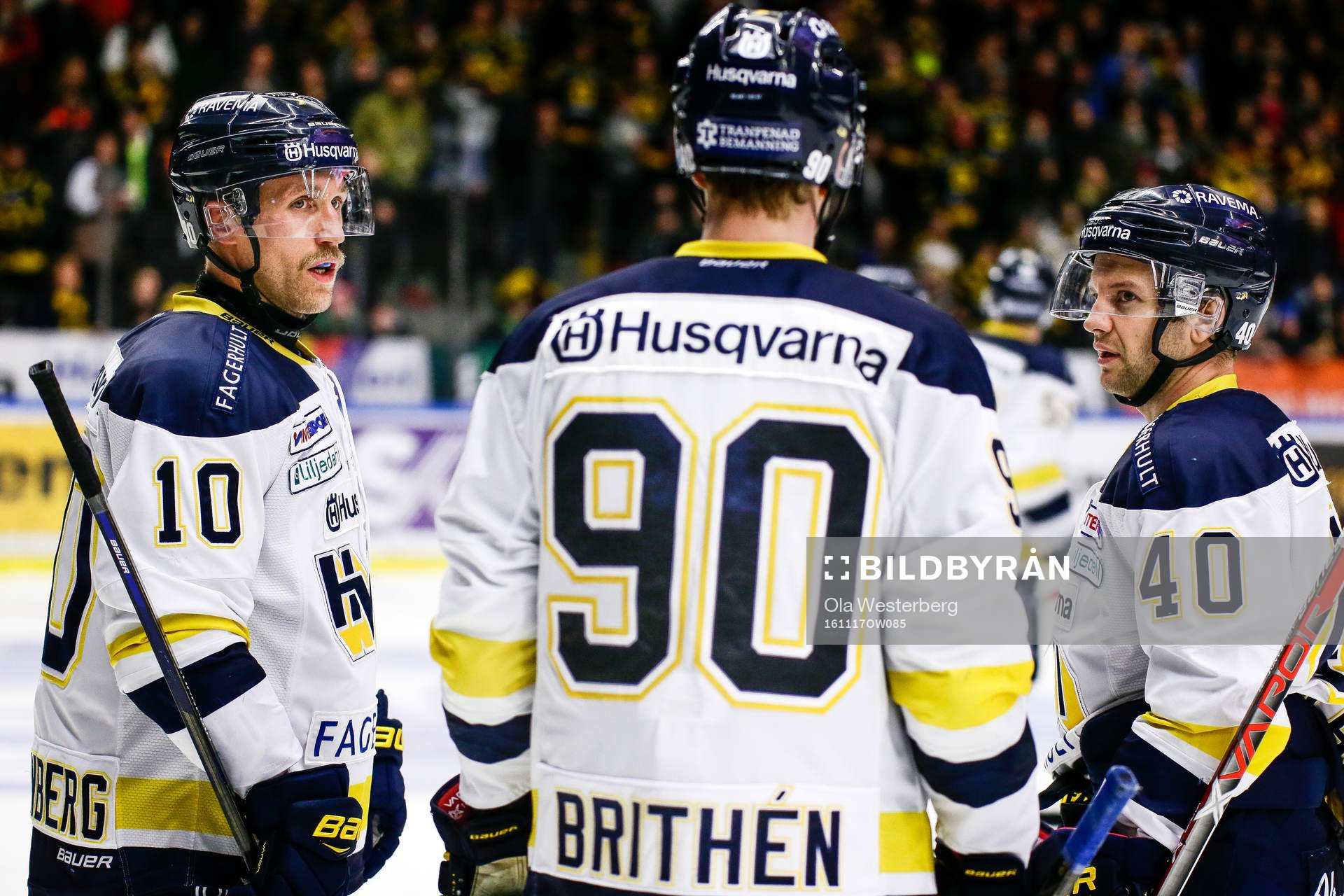 Hv71s  Martin Thörnberg , Ted Brithén  och Pär Arlbrandt