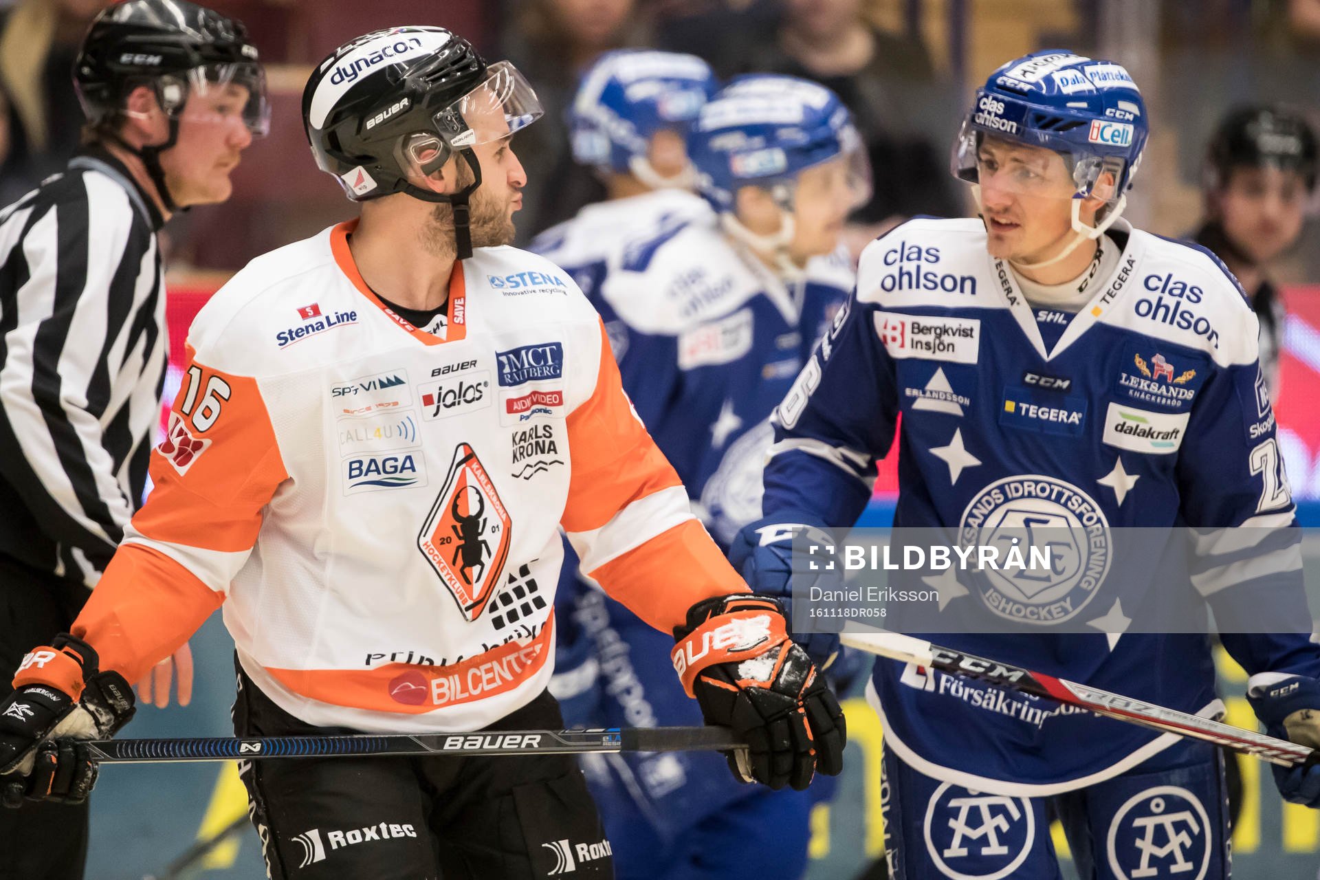 Karlskronas John Henrion och Leksands Patrik Norén  i