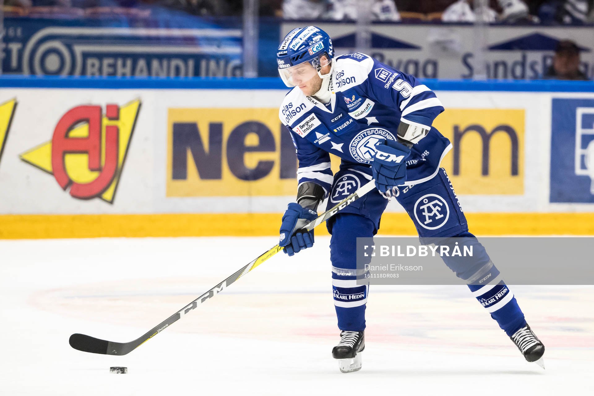 Leksands Ben Youds  i ishockeymatchen i SHL mellan Leksand