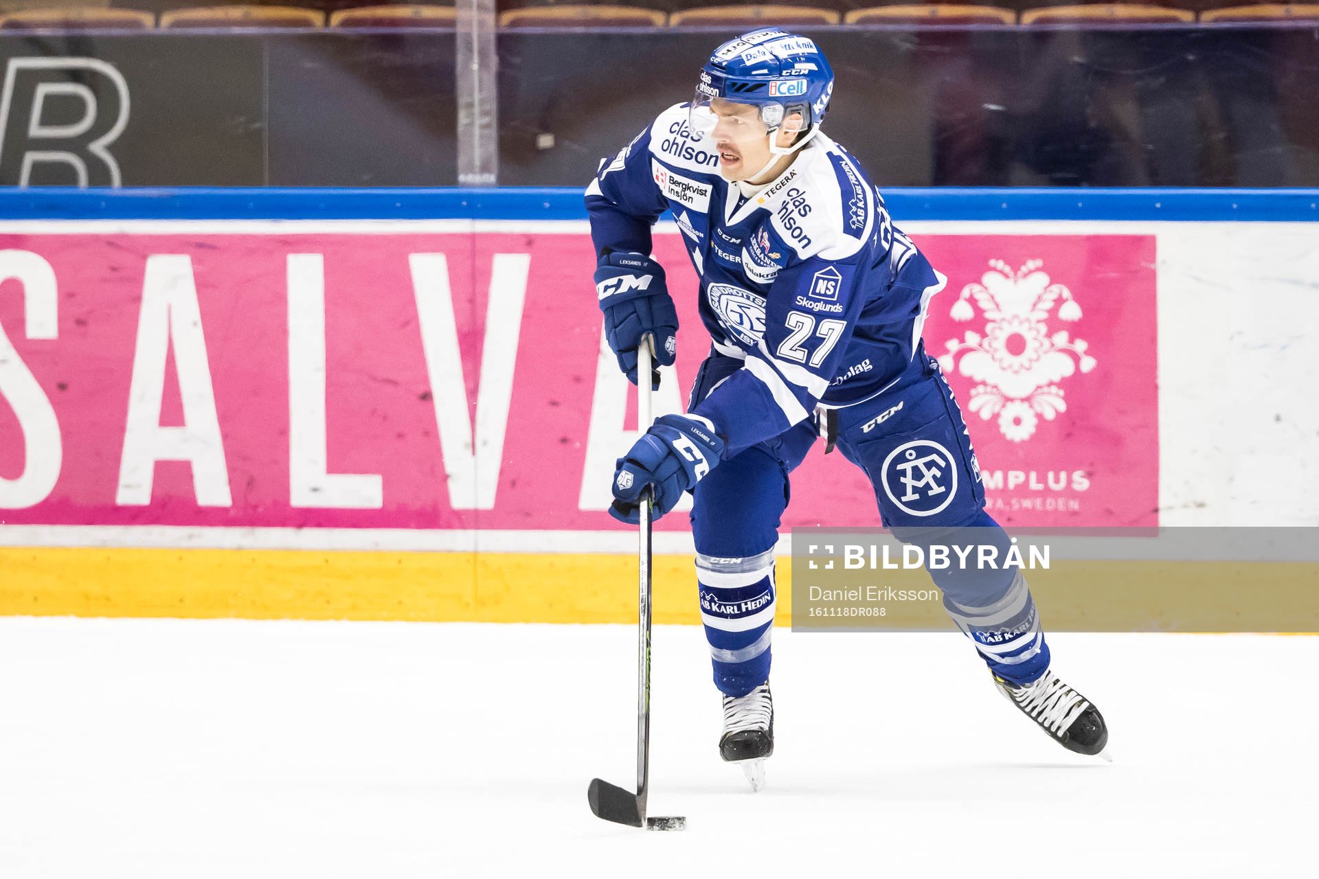 Leksands Eric Castonguay  i ishockeymatchen i SHL mellan