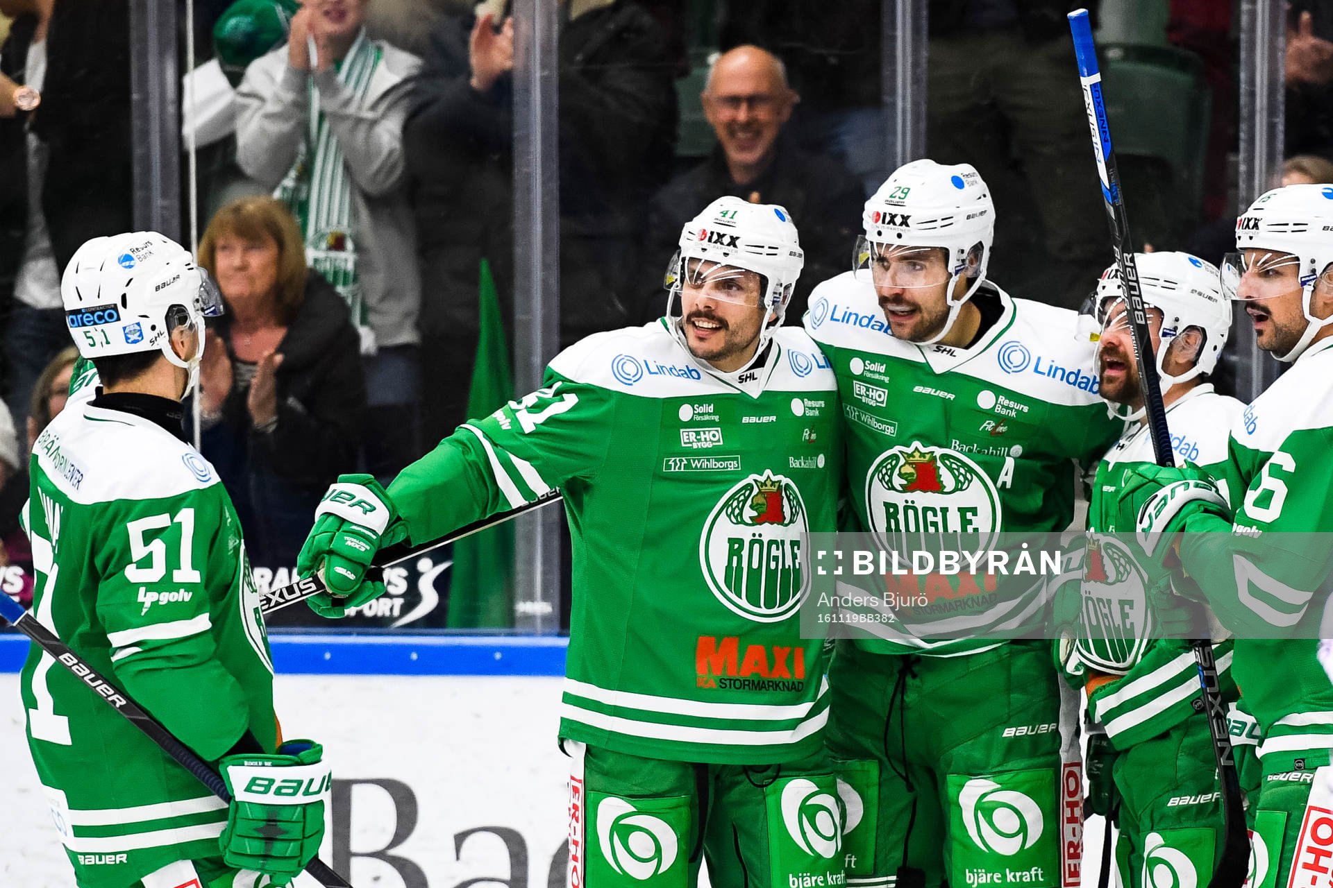 Rögles Dominik Granak, Daniel Widing och Ludvig Rensfeldt