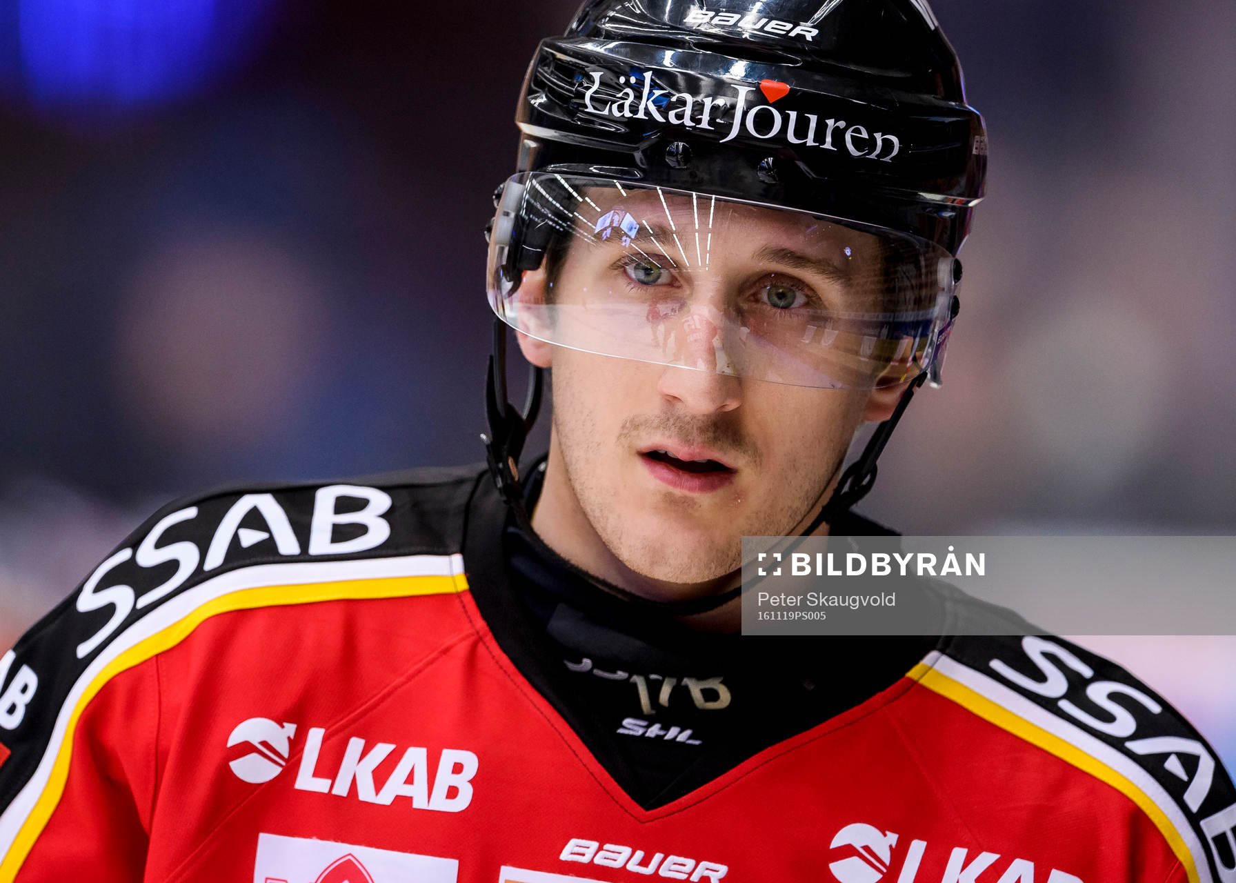 Luleås Bill Sweatt på uppvärmningen