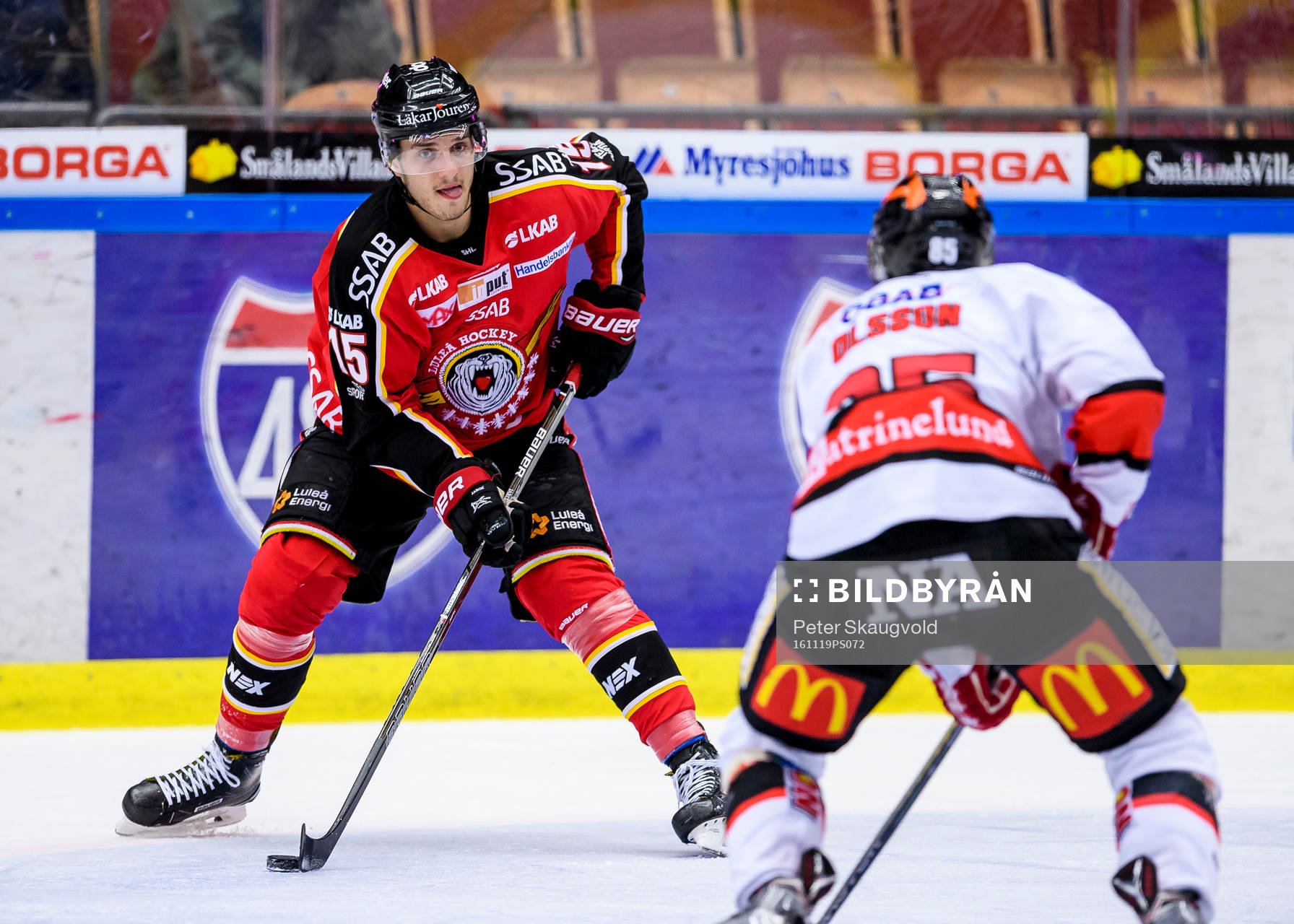 Luleås Christian Jaros med pucken