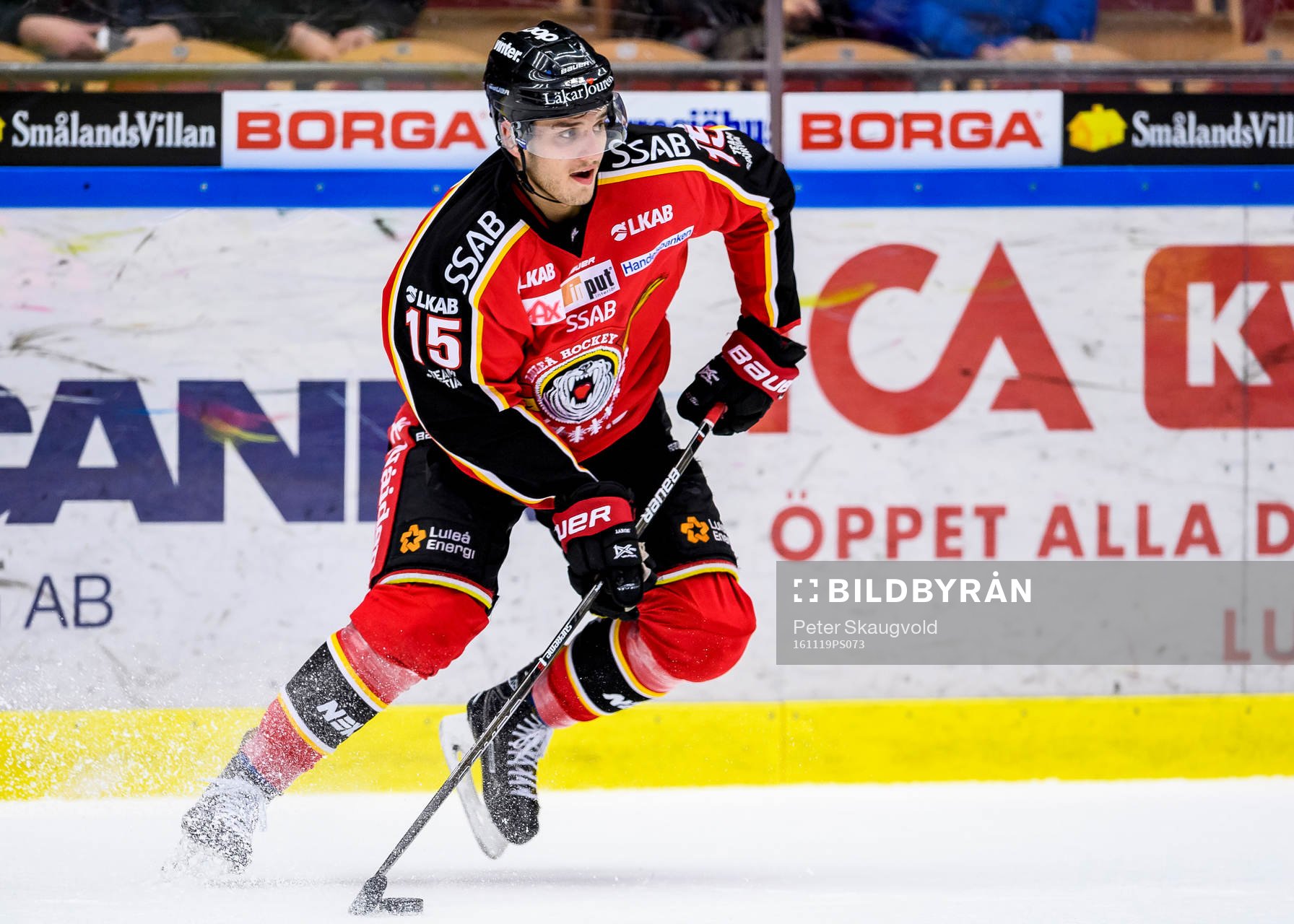 Luleås Christian Jaros med pucken