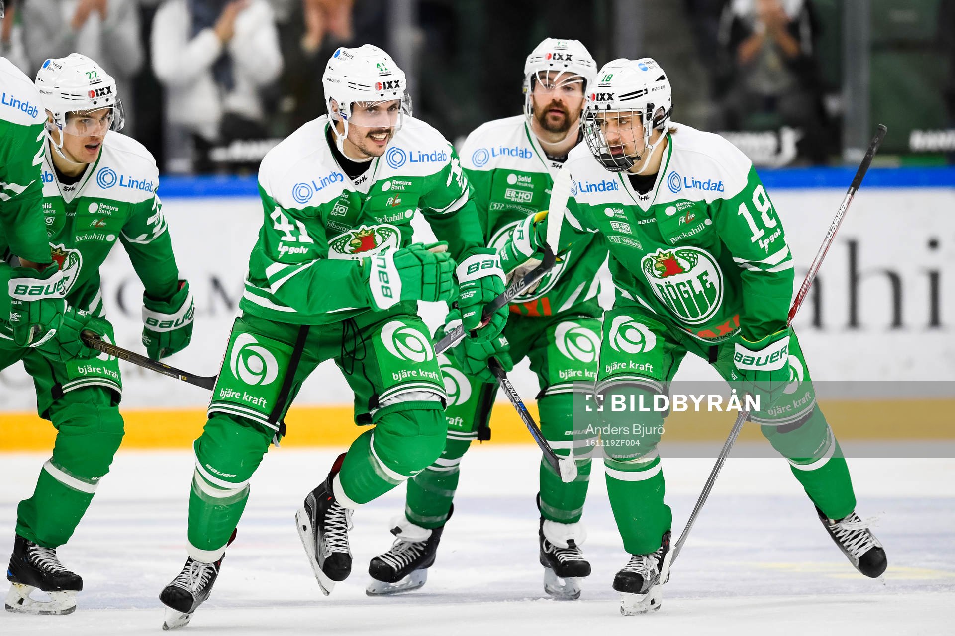 Rögles Daniel Widing, Jack Connolly och Timothy Liljegren