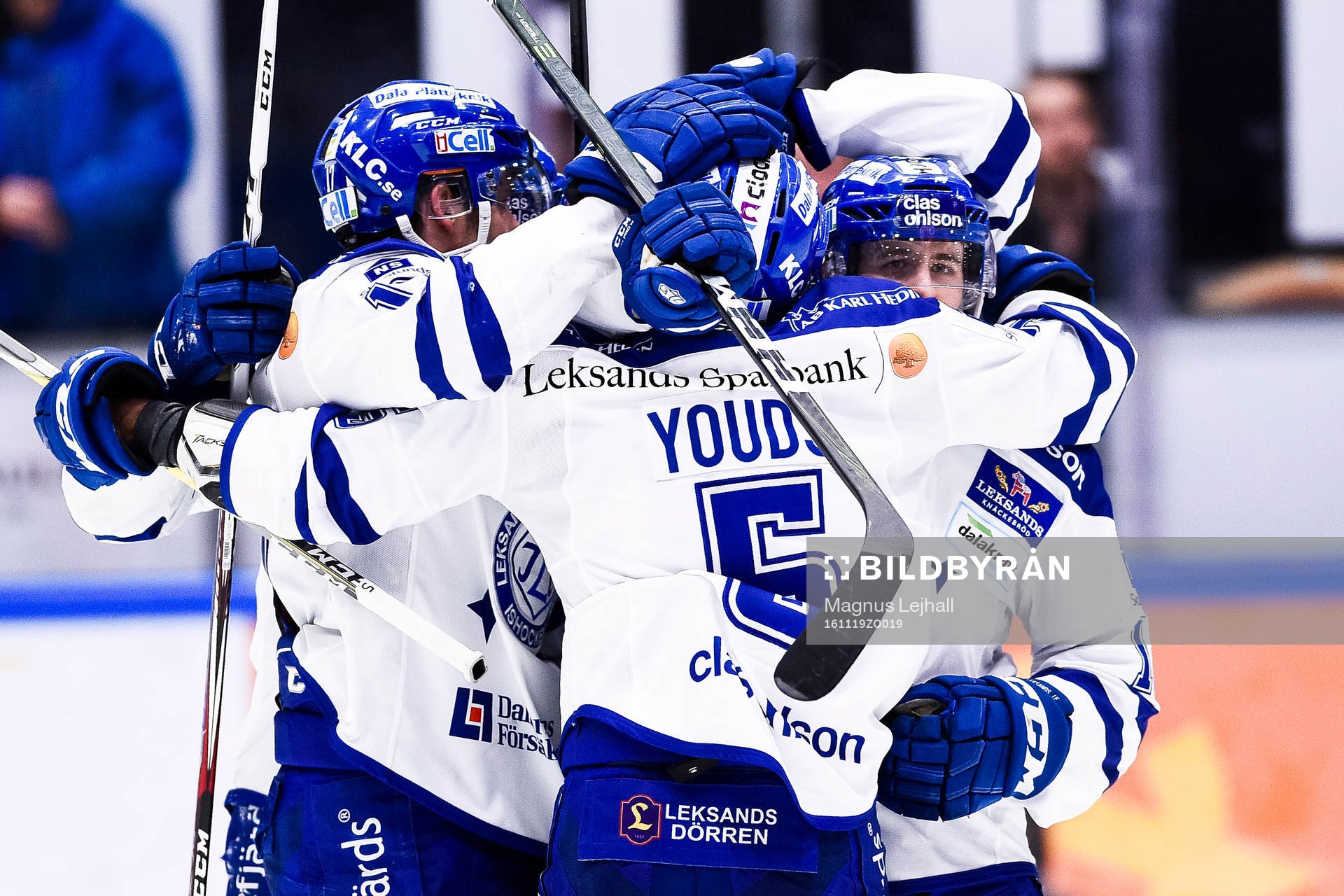 Leksands spelare jublar