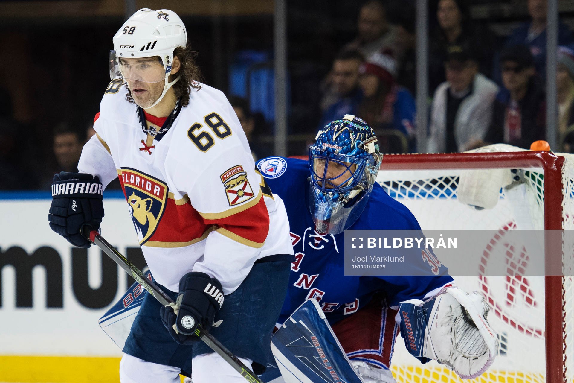 Floridas Jaromir Jagr framför New Yorks målvakt Henrik