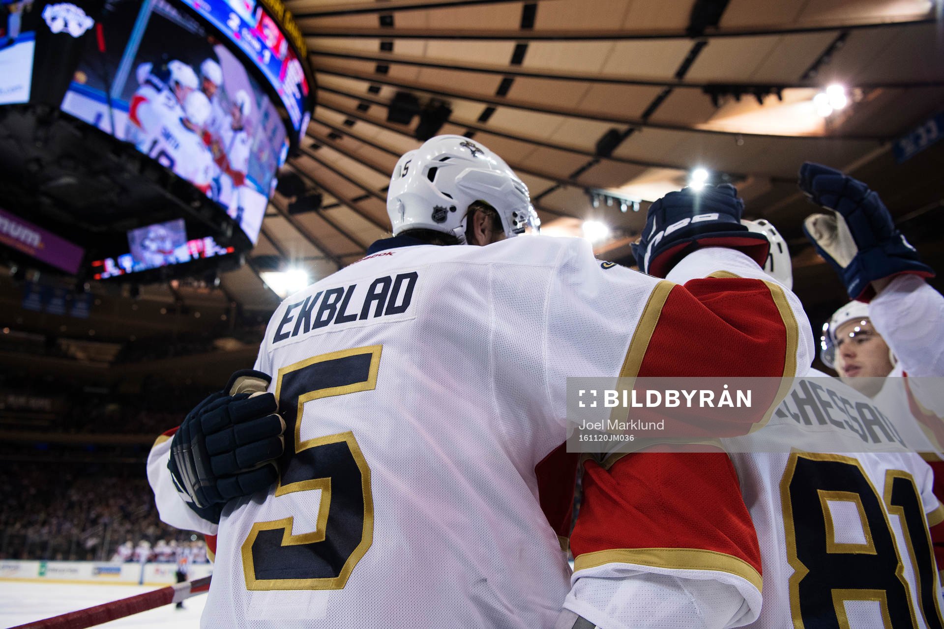 Floridas Aaron Ekblad jublar med lagkamrater