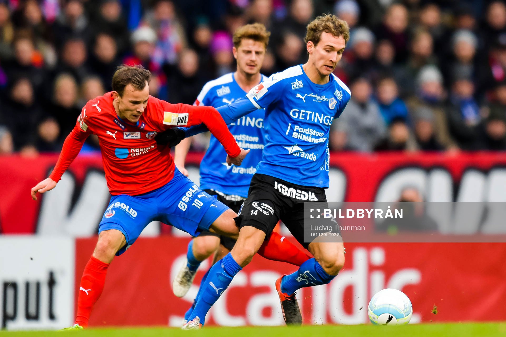 Helsingborgs Anton Wede och Halmstads Alexander Henningsson