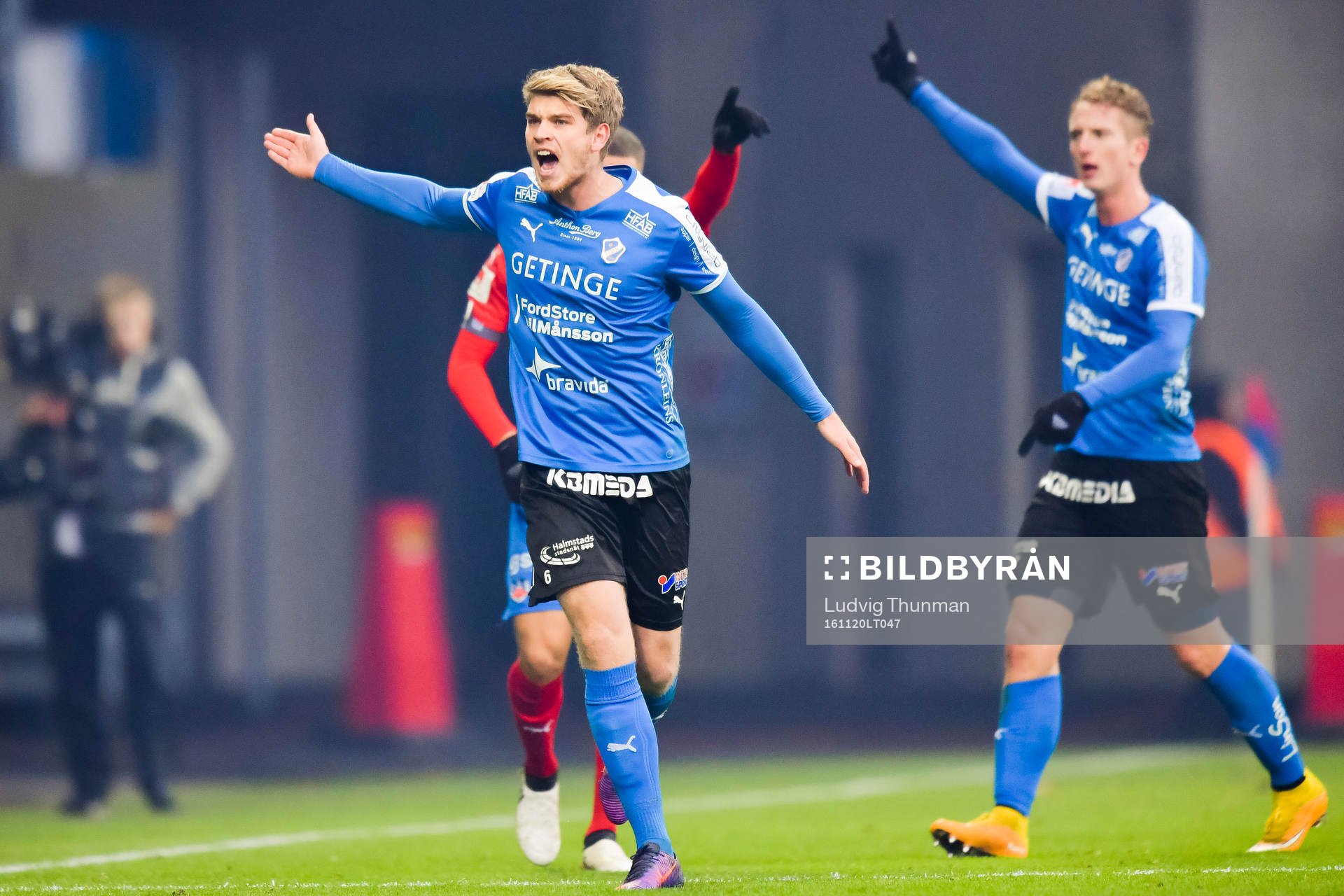 Halmstads Marcus Mathisen reagerar