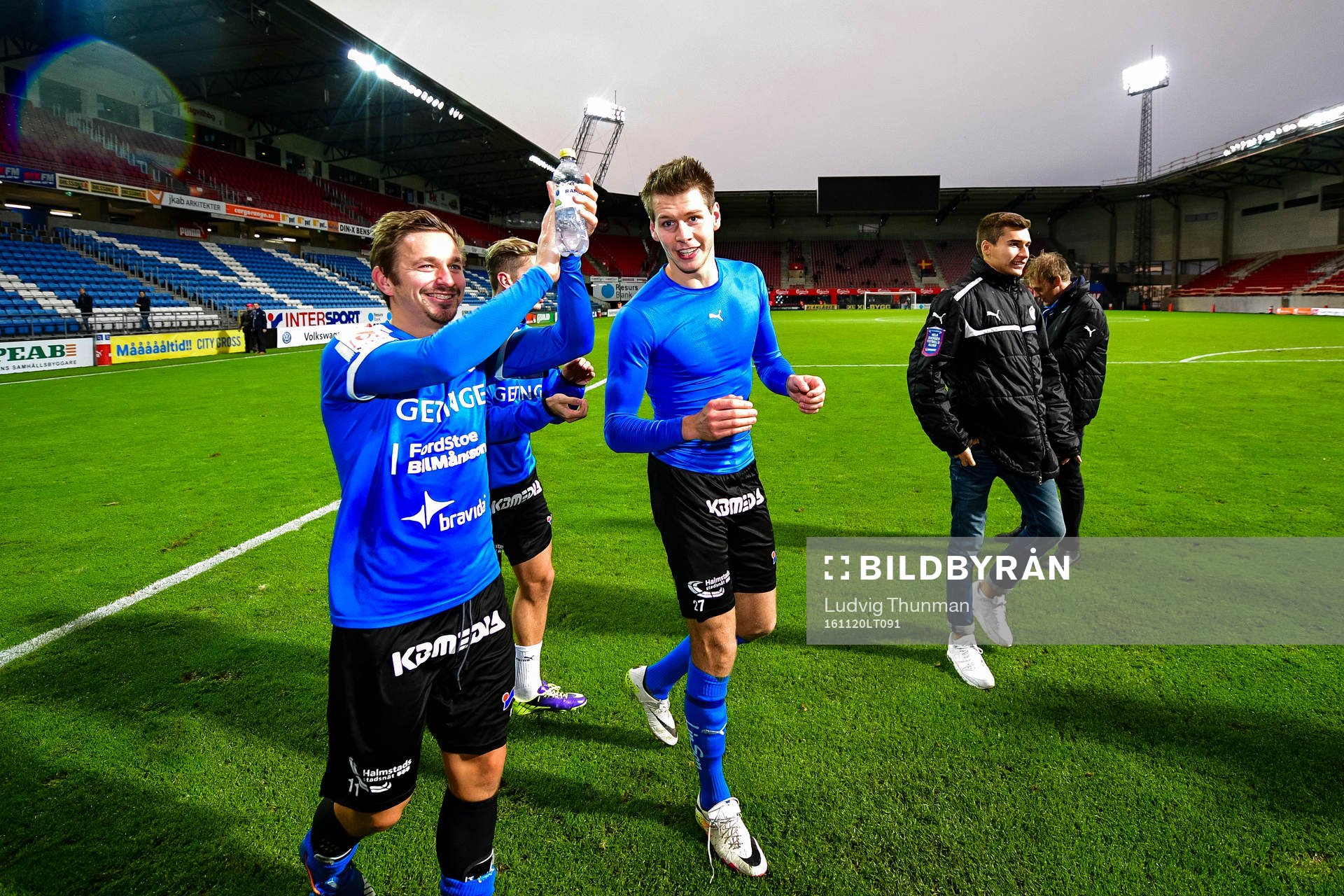Halmstads Fredrik Olsson och Marcus Johansson   jublar med