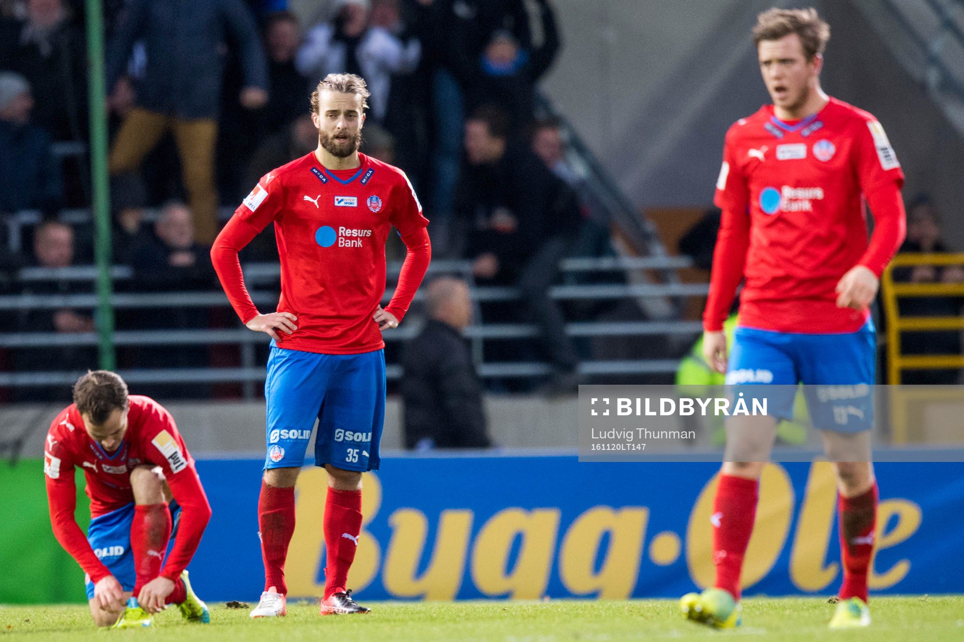Helsingborgs Anton Wede, Jonatan Olsson  och Alexander
