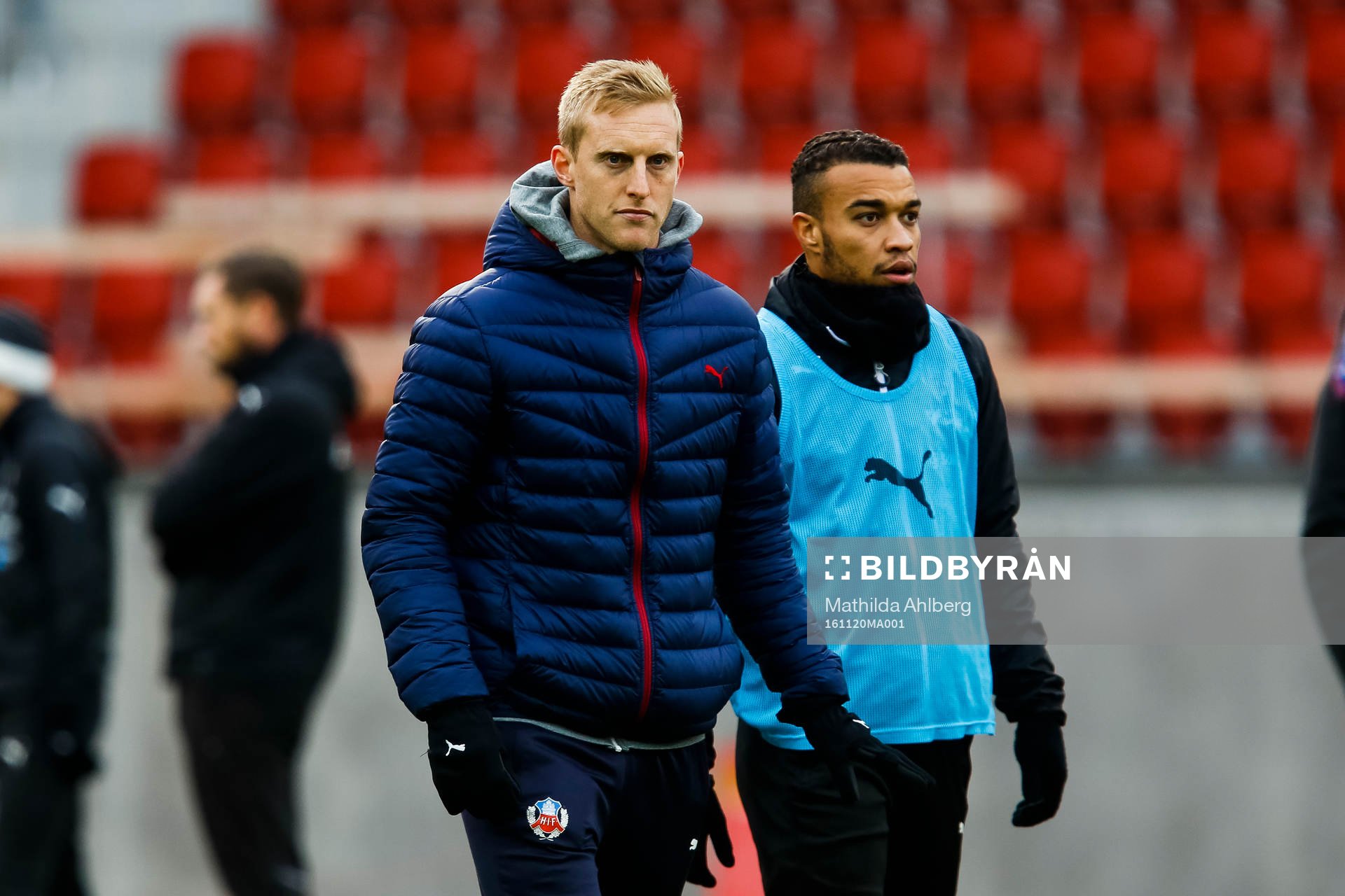 Helsingborgs pPeter Larsson före fotbollsmatchen i kvalet