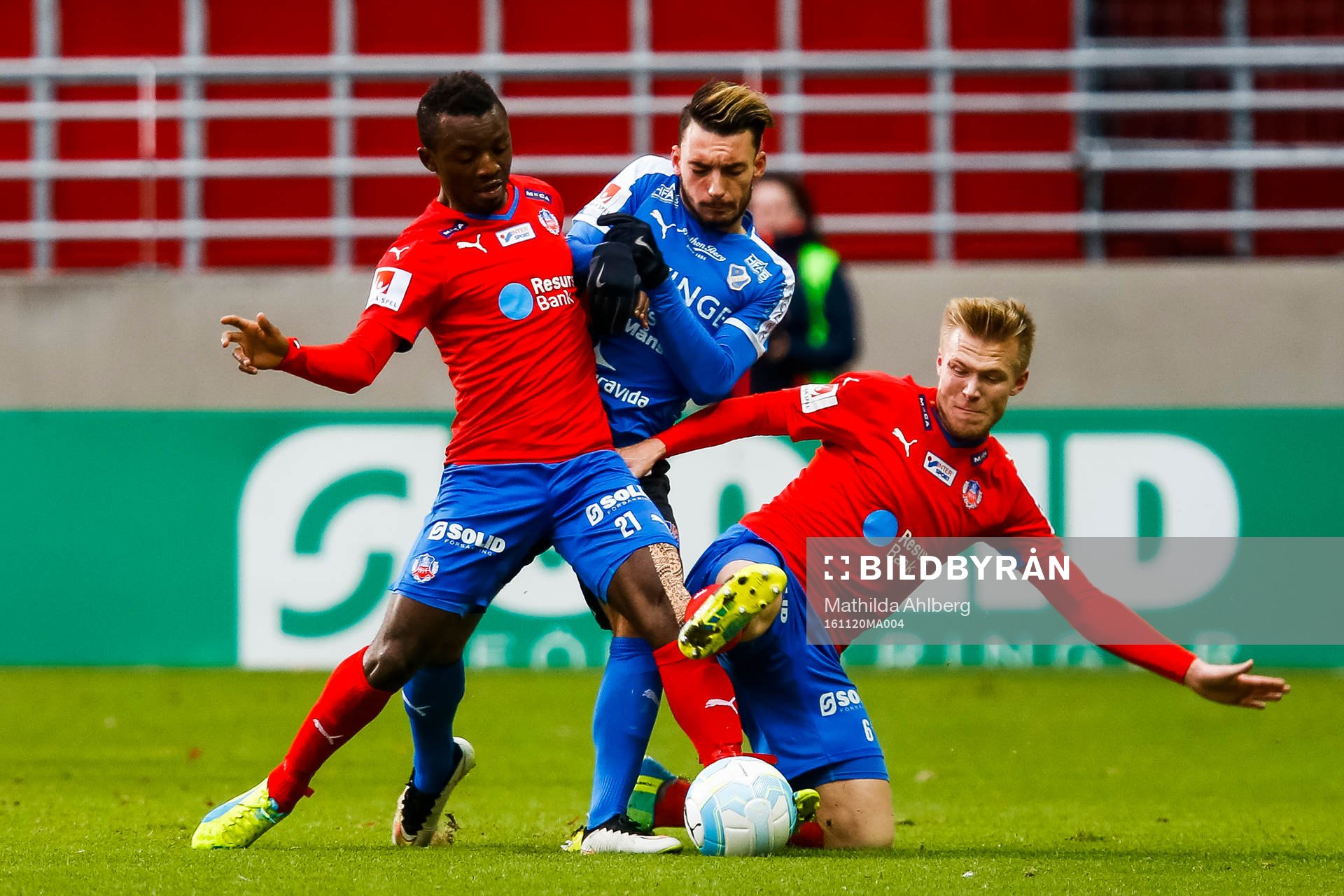 Helsingborgs Lalawélé Atakora och Andreas Landgren  i
