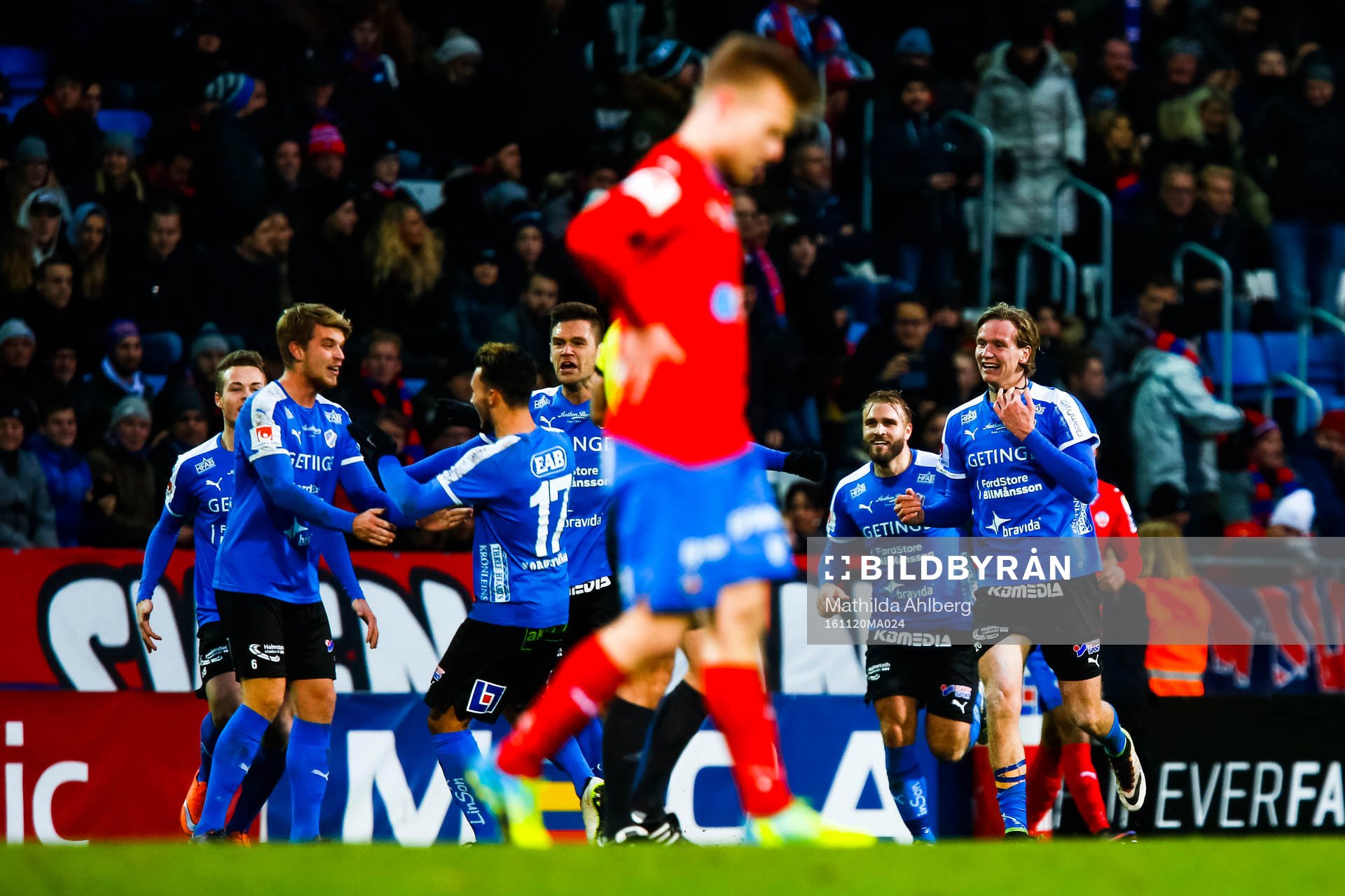 Halmstads Gabriel Gudmundsson jublar