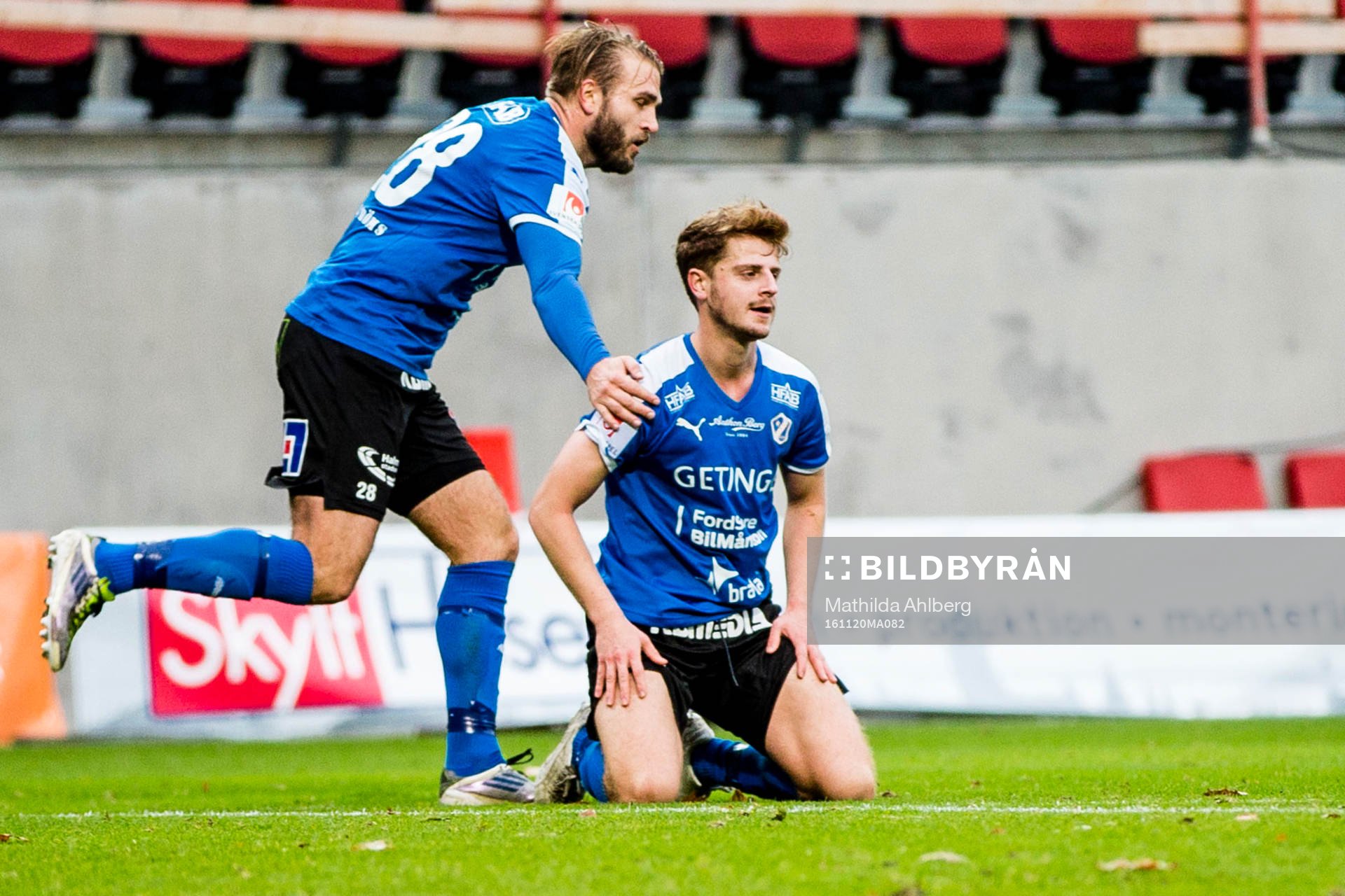 Halmstads Jesper Westerberg och Rebin Asaad