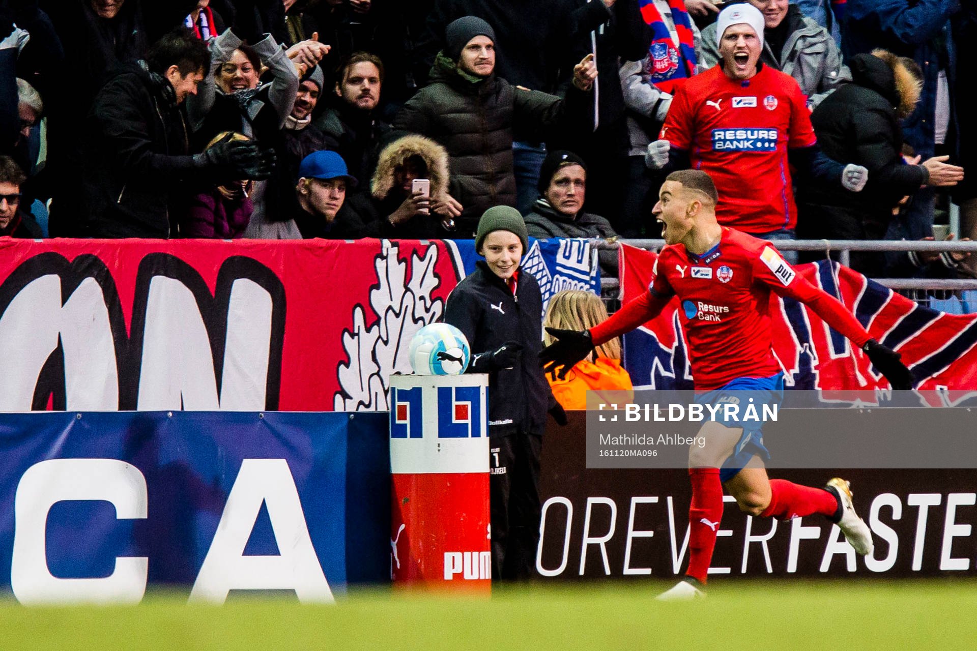 Helsingborgs Jordan Larsson jublar