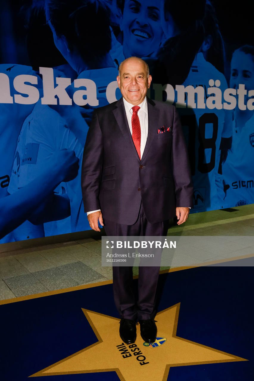 Förre detta generalsekreteraren i Svenska Fotbollförbundet Mikael Santoft under Fotbollsgalan den 21 november 2016 i Stockholm.
