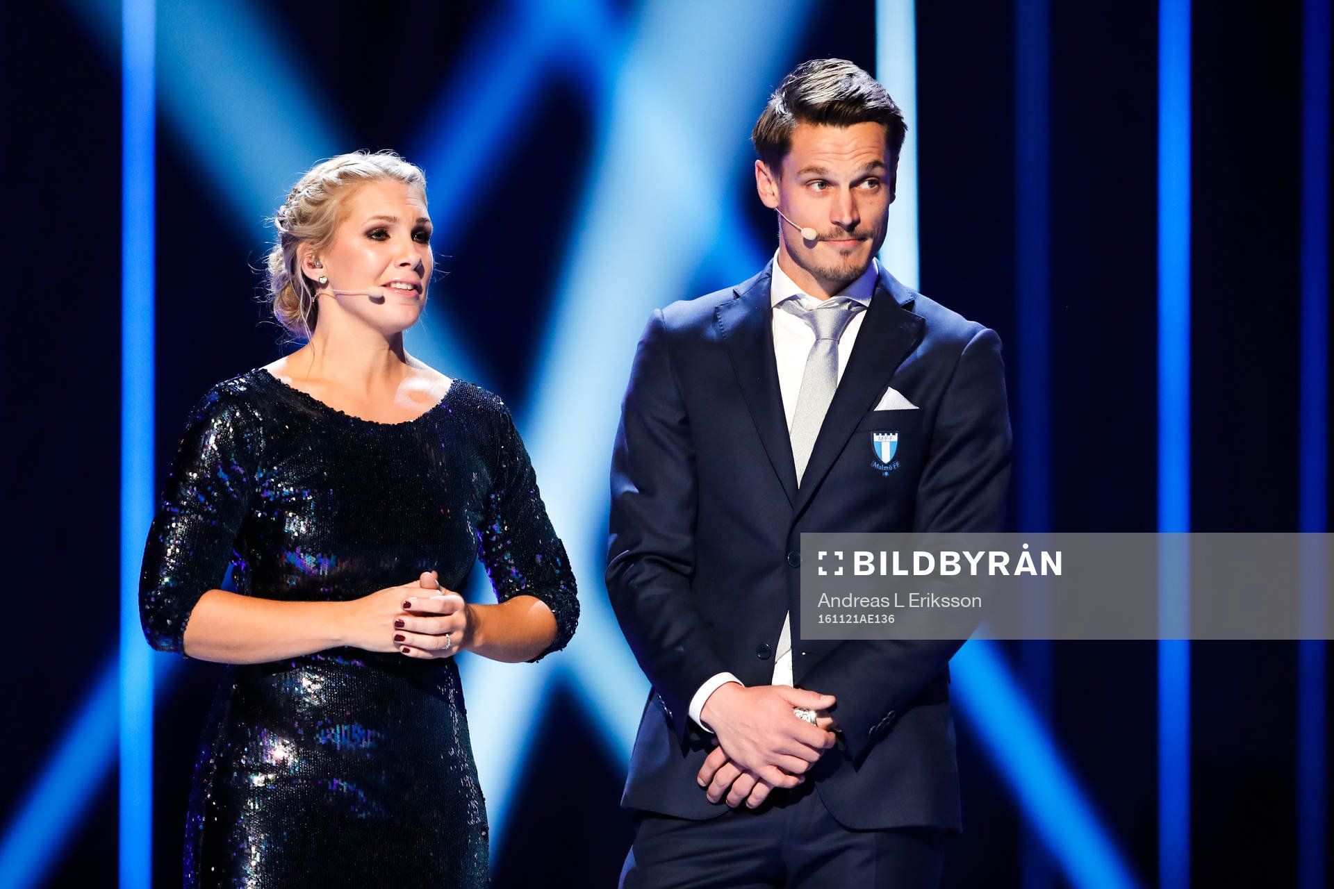 Programledare Anna Brolin och Markus Rosenberg, Malmö FF