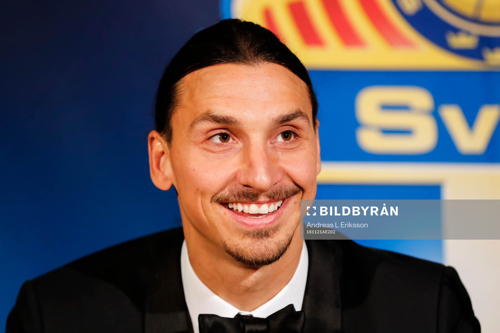 Zlatan Ibrahimovic, vinnare av Guldbollen under en presskonferens efter Fotbollsgalan den 21 november 2016 i Stockholm.