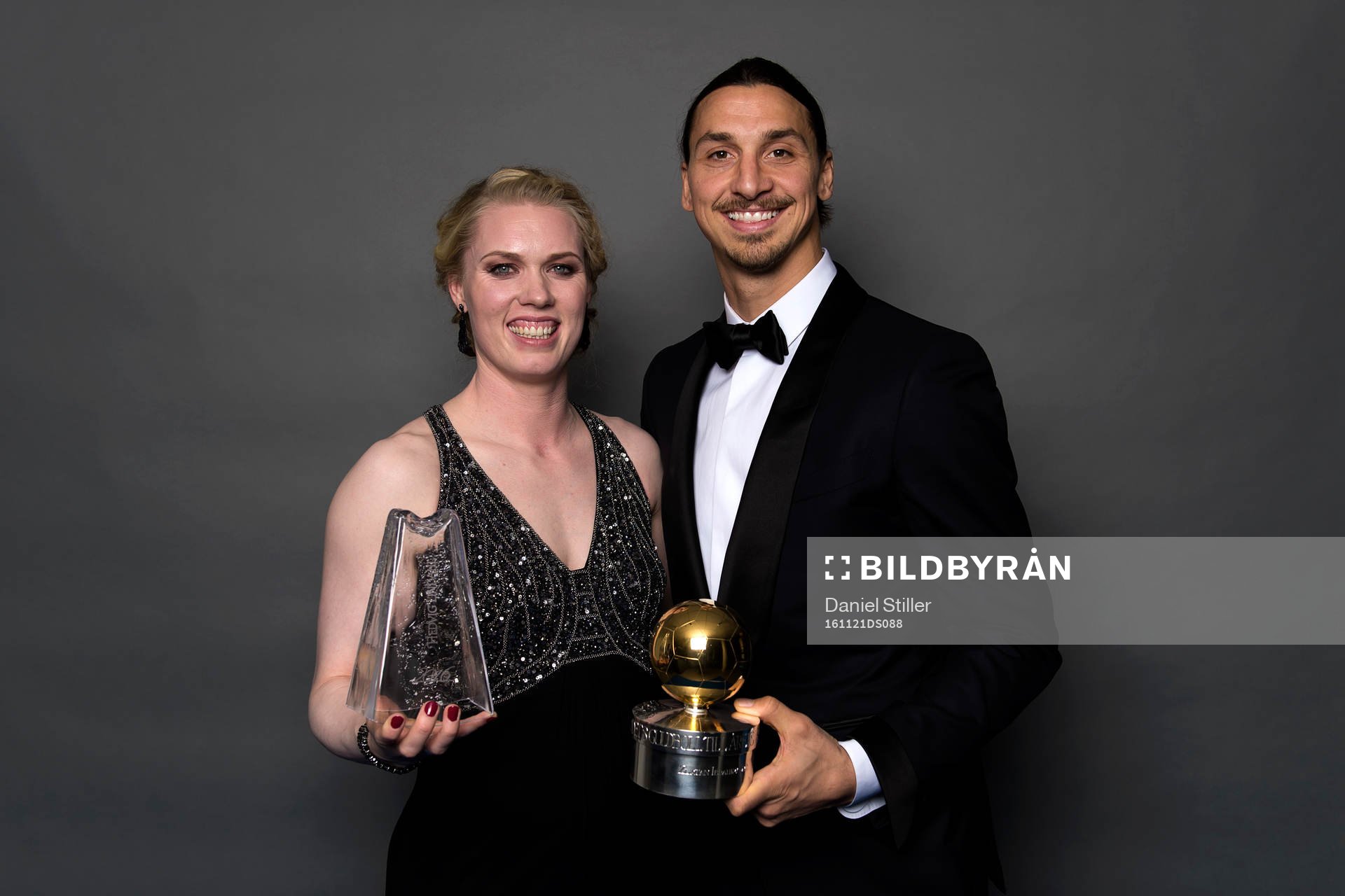 Hedvig Lindahl, vinnare av diamantbollen, och Zlatan