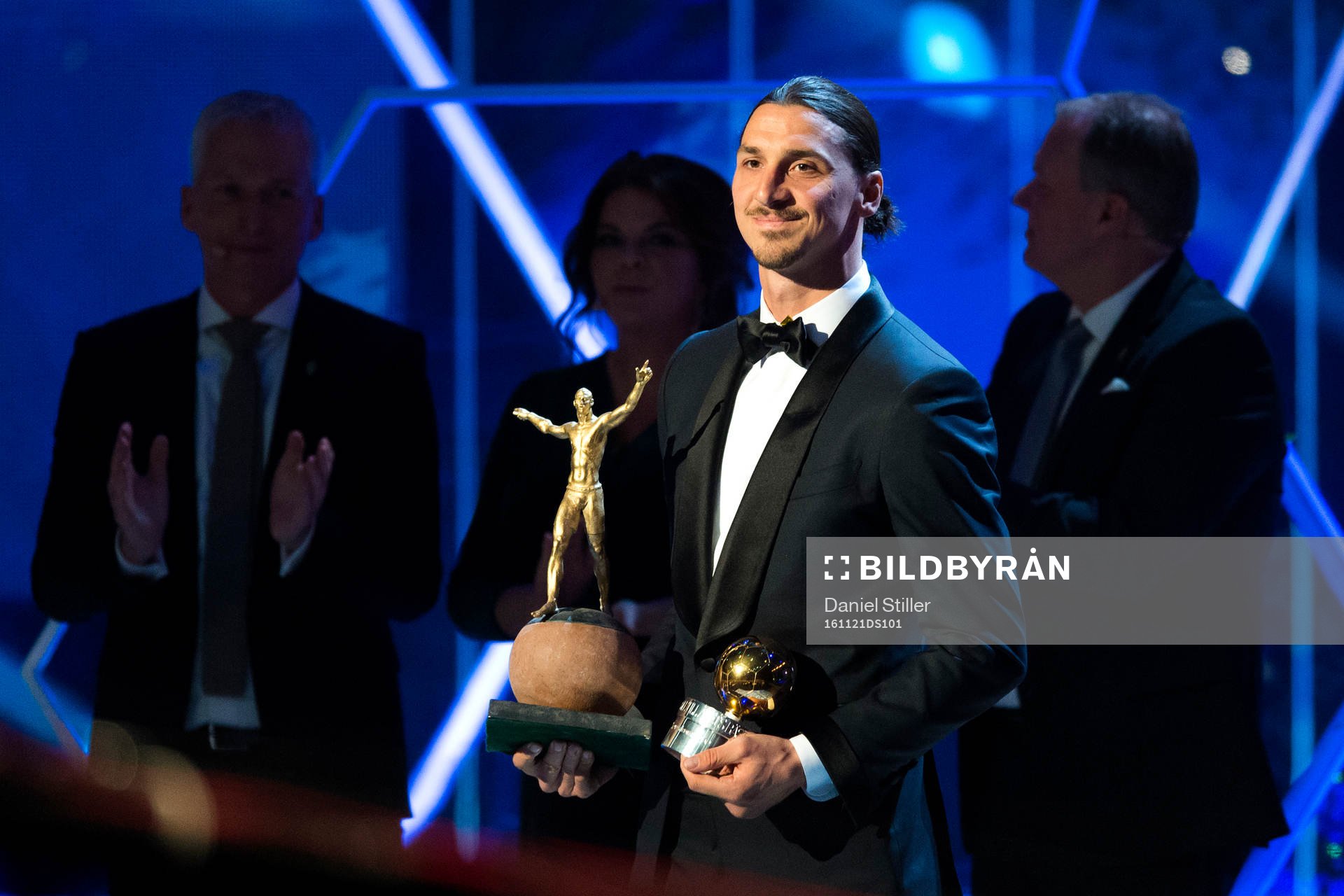 Zlatan Ibrahimovic tar emot sin elfte Guldboll och en