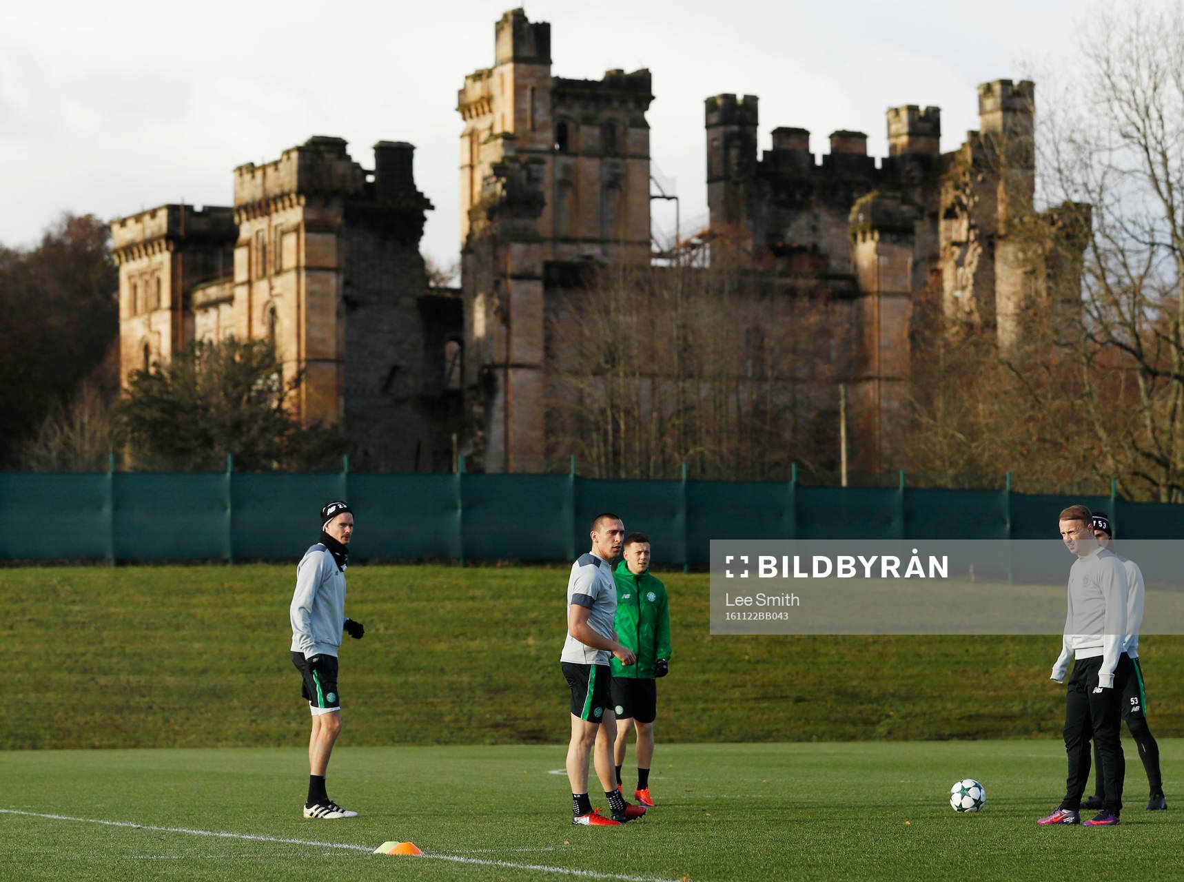 Britain Football Soccer - Celtic Training - Celtic Training Ground & Celtic Park, Glasgow, Scotland - 22/11/16 Celtic's Scott Brown and Leigh Griffiths during training Action Images via Reuters / Lee Smith Livepic EDITORIAL USE ONLY.