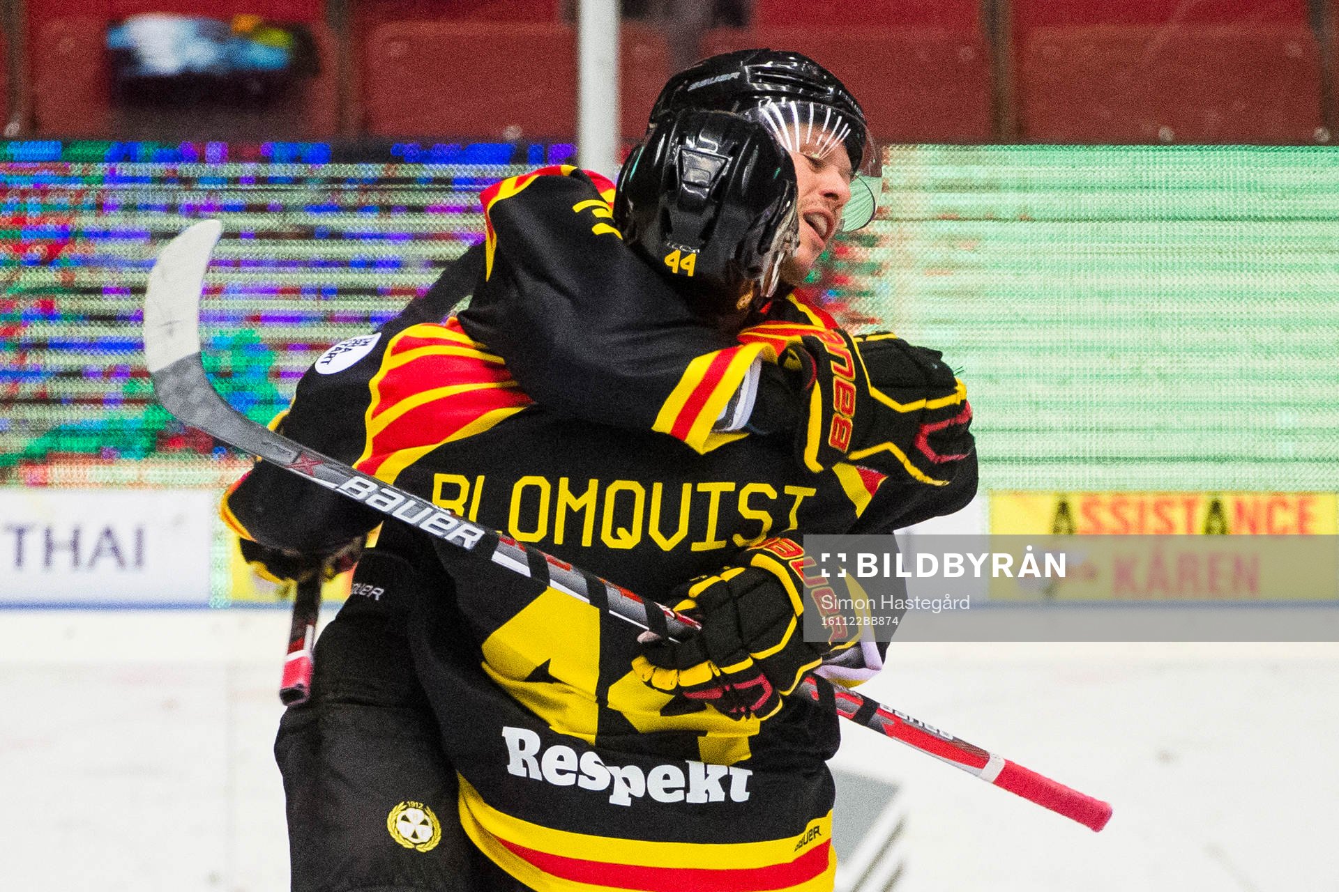 Brynäs Jacob Blomqvist och Elias Fälth  jublar