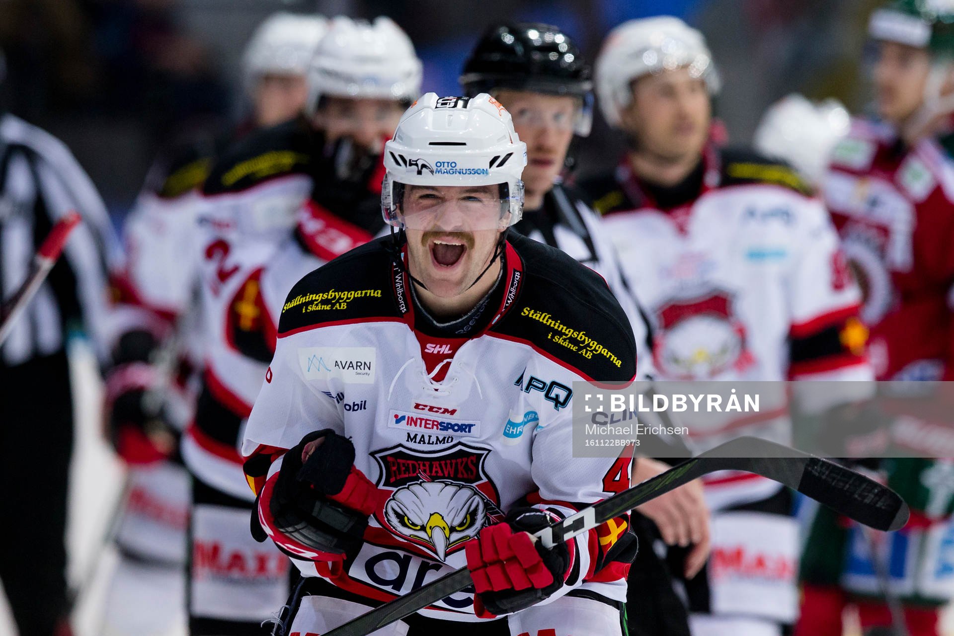 Malmö Redhawks Nichlas Hardt jublar