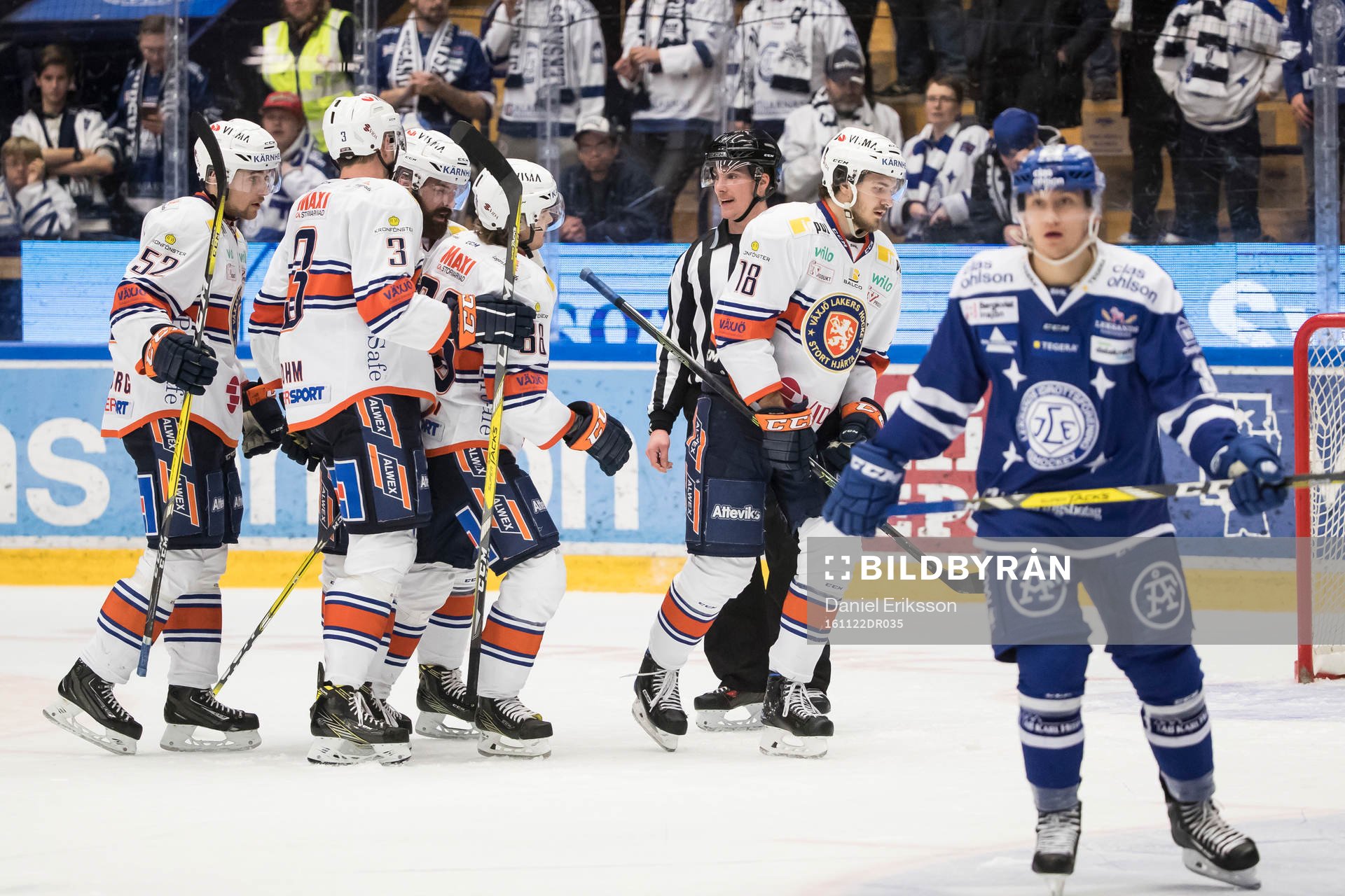 Växjös spelarna jublar