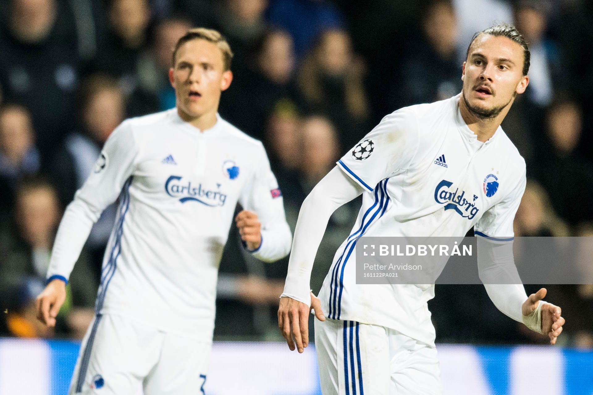 FC Köpenhamns Erik Johansson och Ludwig Augustinsson
