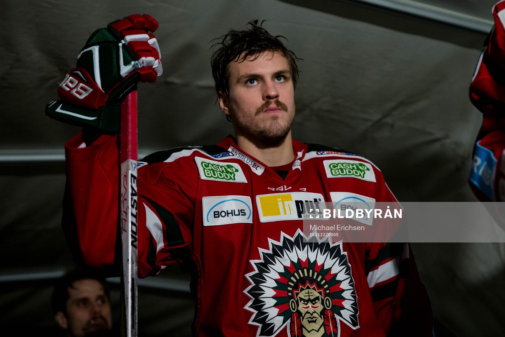 Frölundas Sebastian Stålberg innan ishockeymatchen i SHL