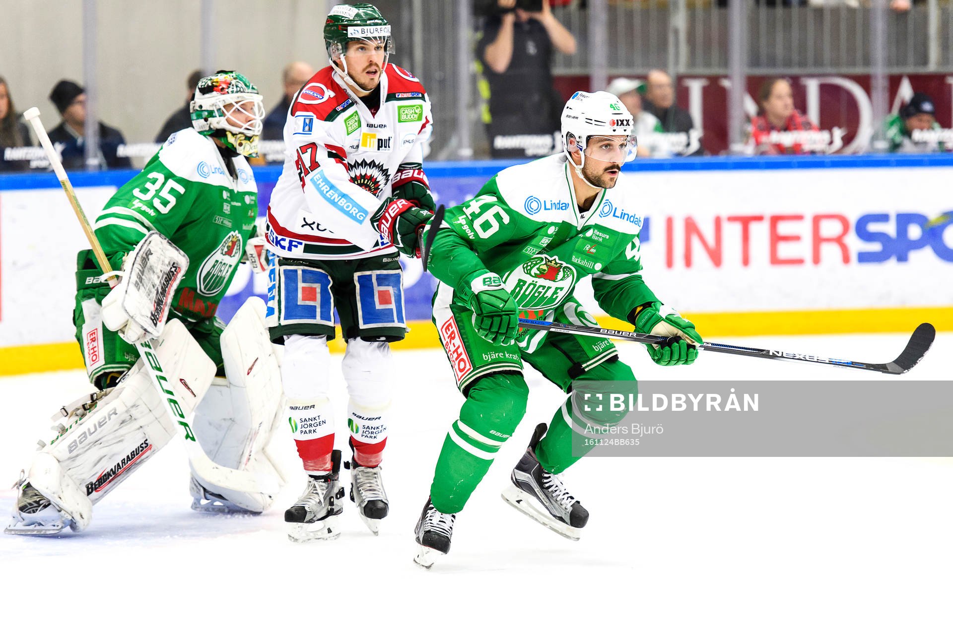 Frölundas Sebastian Stålberg och Rögles Kevin Marshall