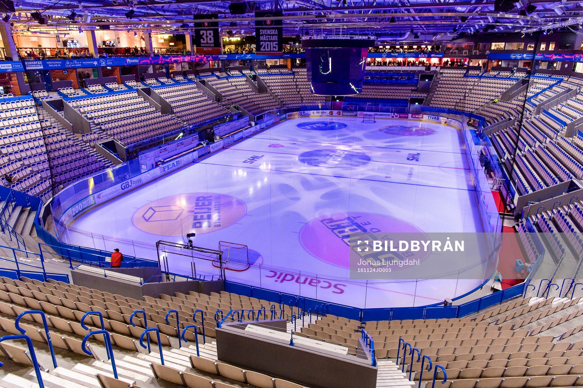 Generell interiör vy från Vida Arena före