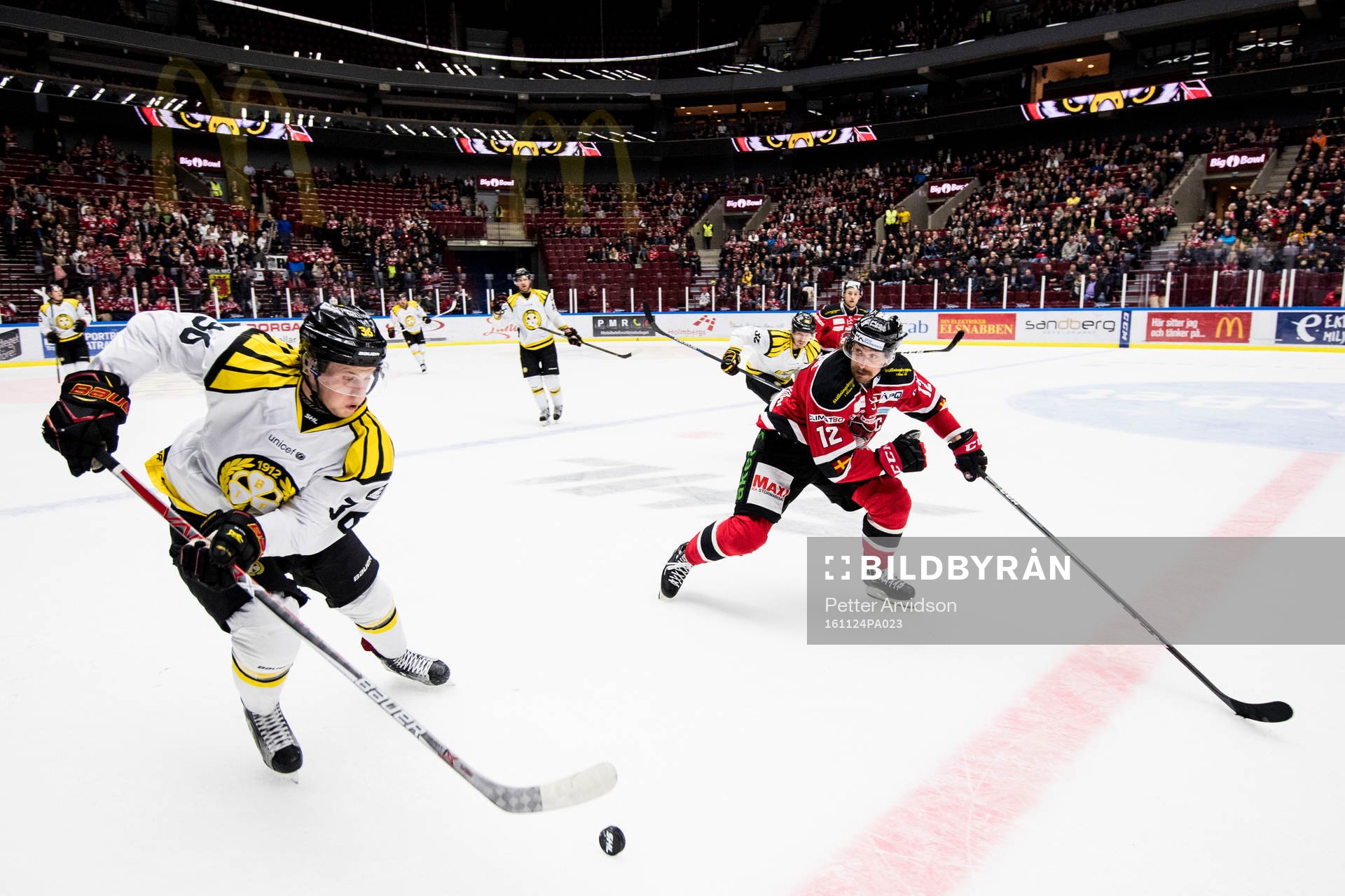 Brynäs Linus Ölund och Malmö Redhawks Andreas Thuresson